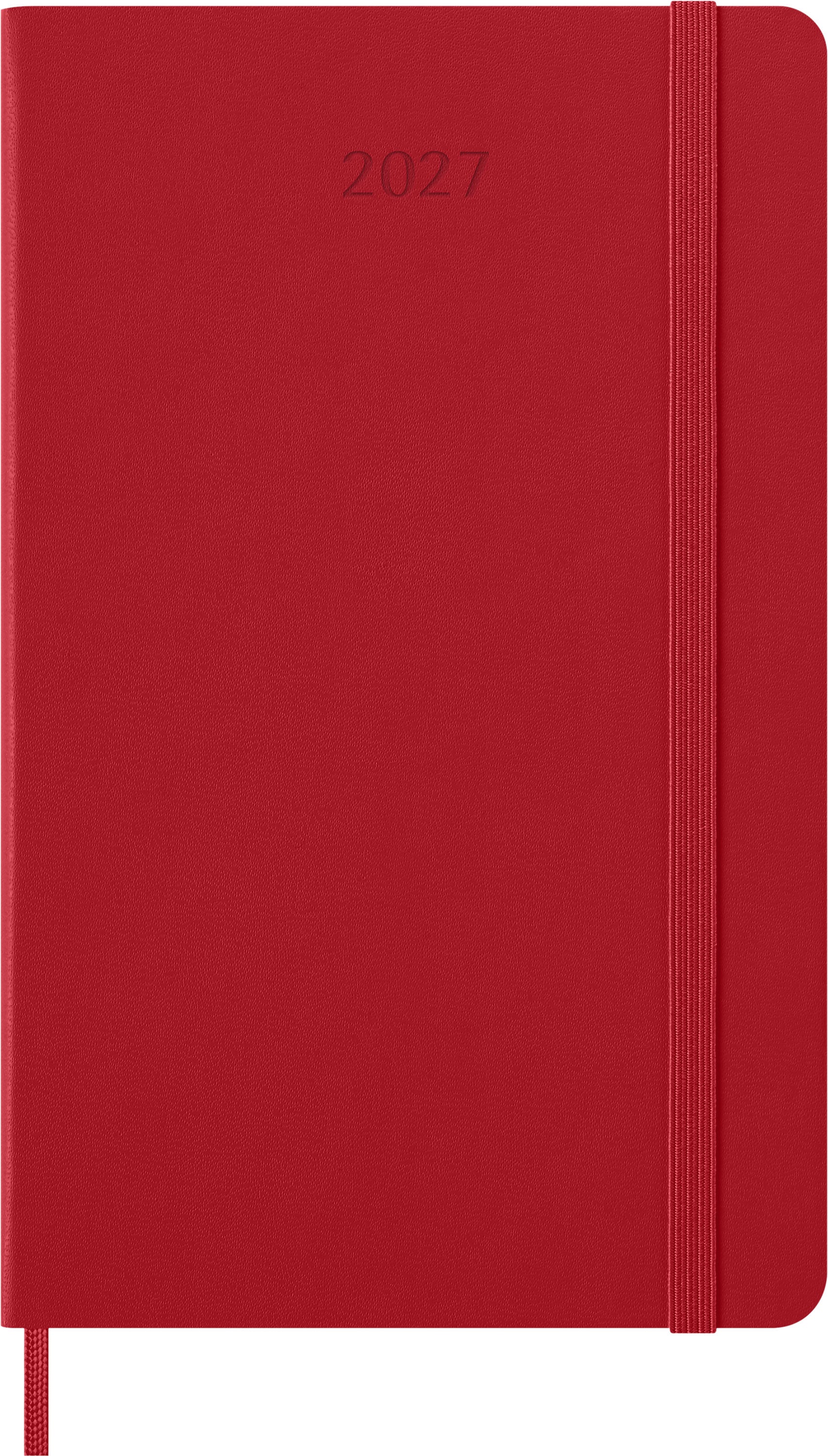 Moleskine 2027 Hard L Uke Notat Rød