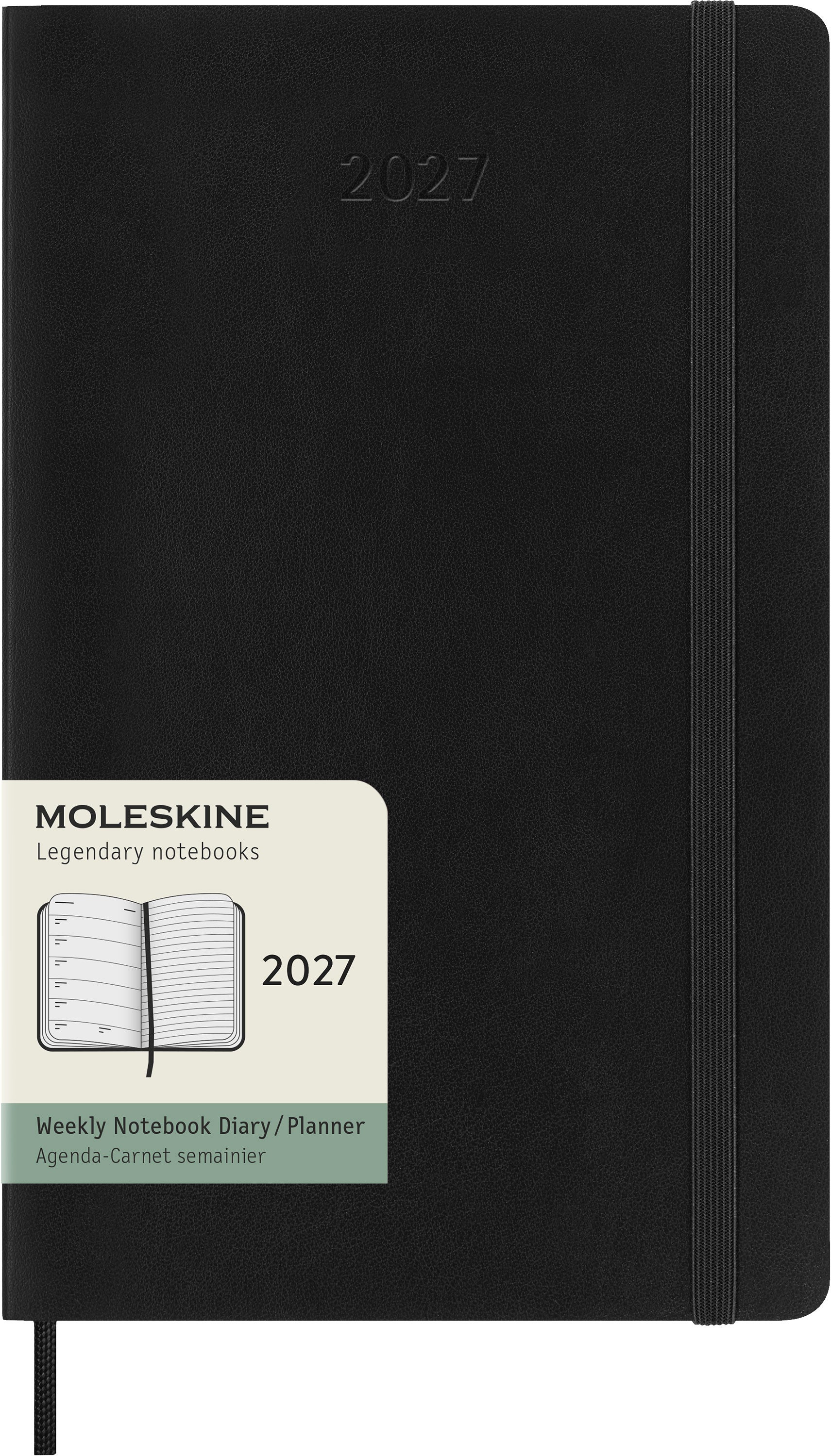 Moleskine 2027 Soft L Uke Notat Sort