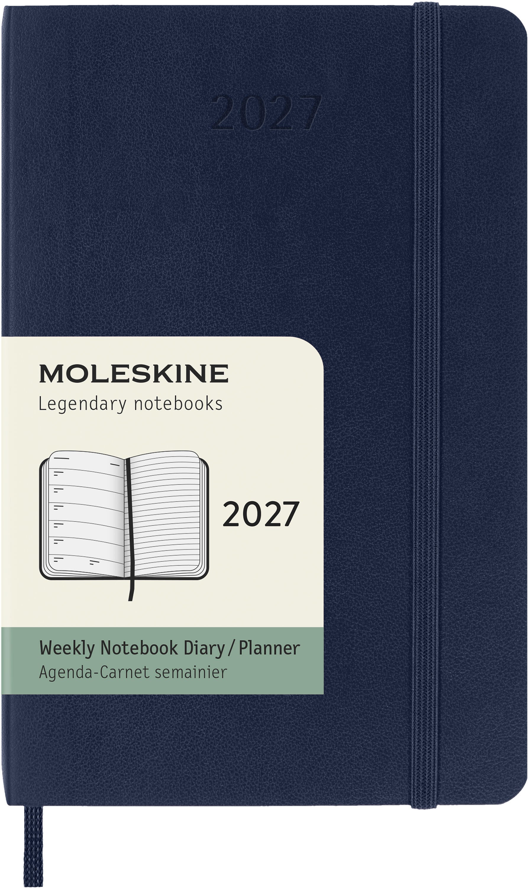 Moleskine 2027 Soft P Uke Notat Safirblå