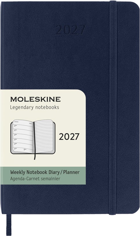 Moleskine 2027 Soft P Uke Notat Safirblå