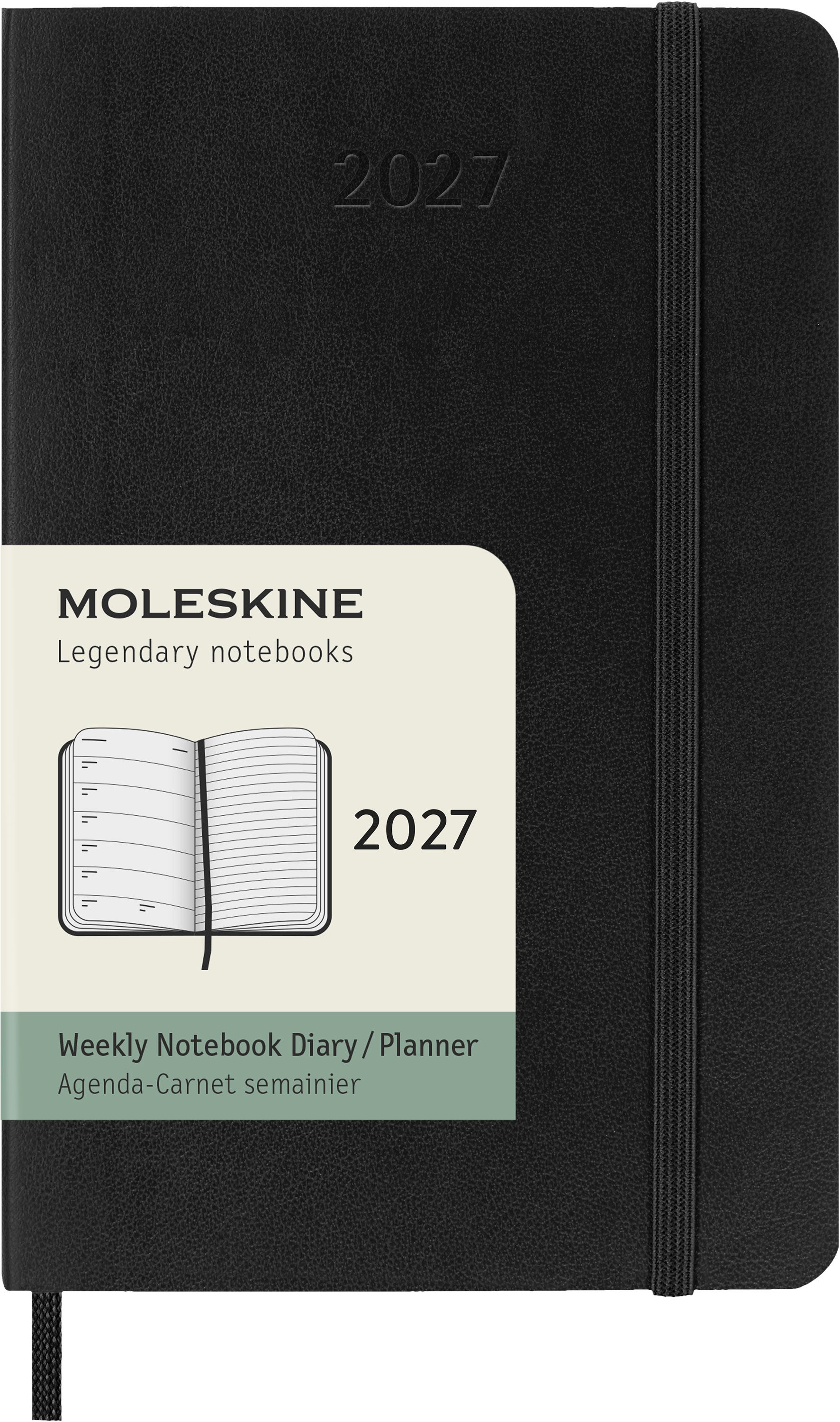 Moleskine 2027 Soft P Uke Notat Sort