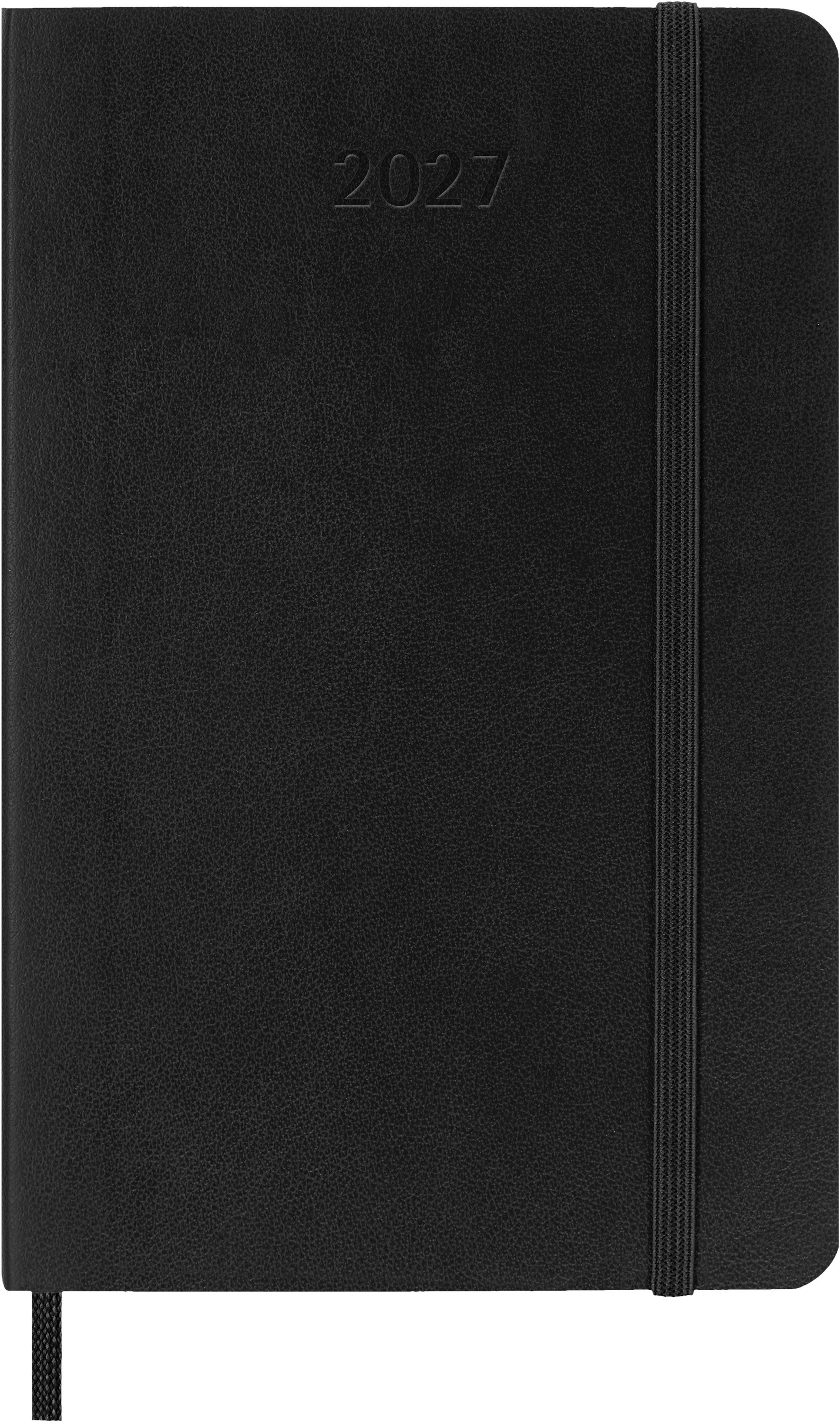 Moleskine 2027 Soft P Uke Notat Sort