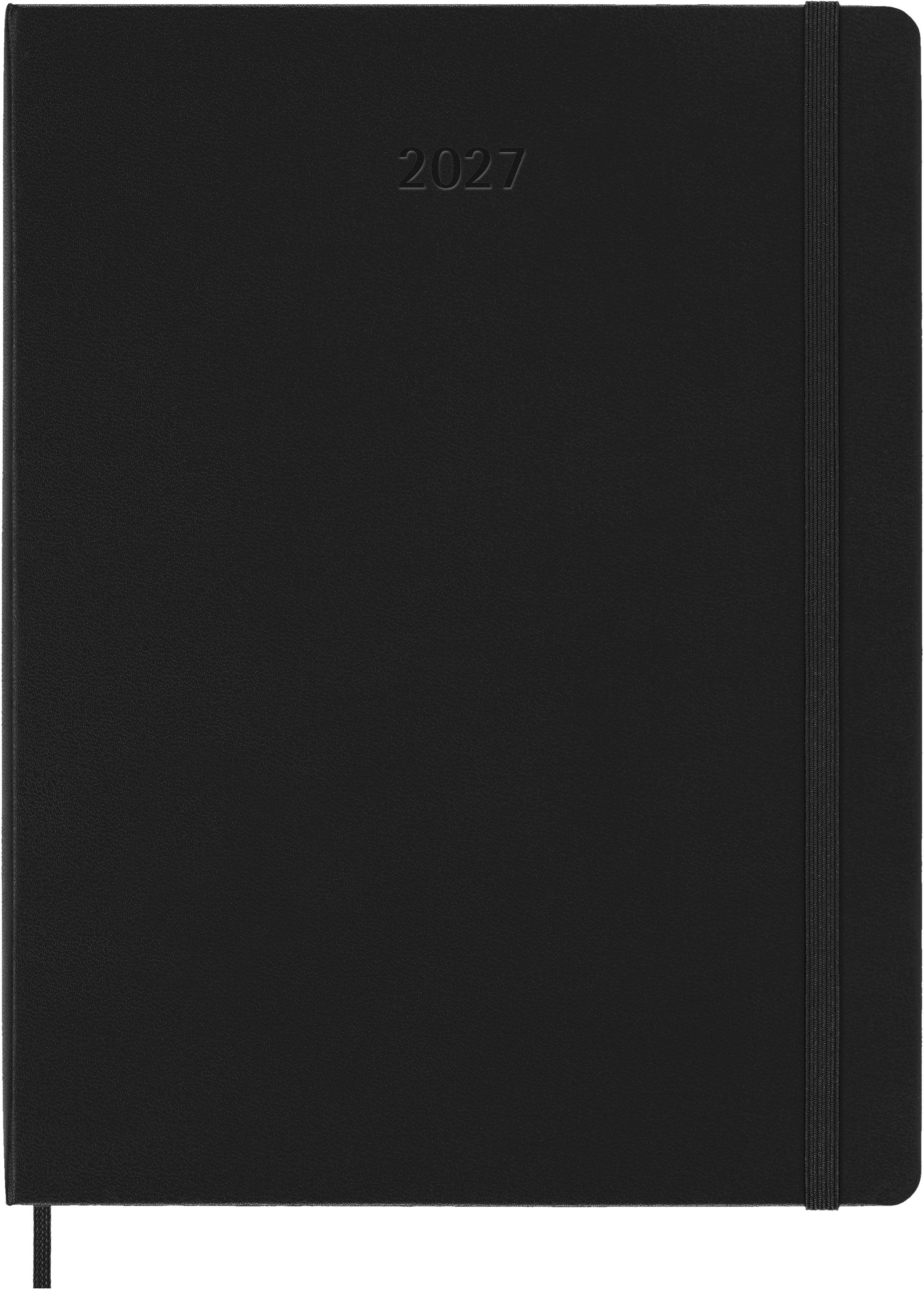 Moleskine 2027 Hard XL Uke Notat Sort