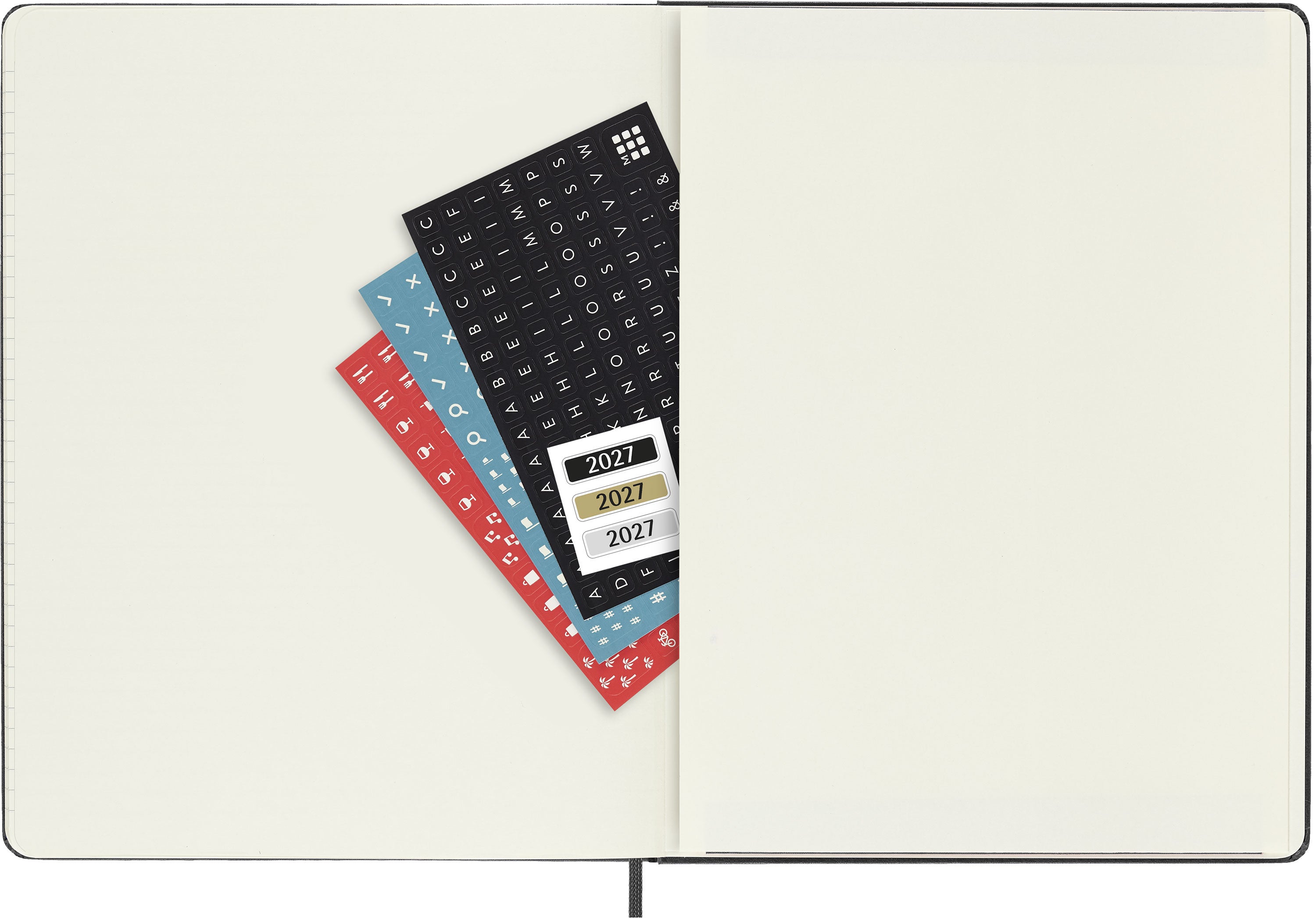Moleskine 2027 Hard XL Uke Notat Sort