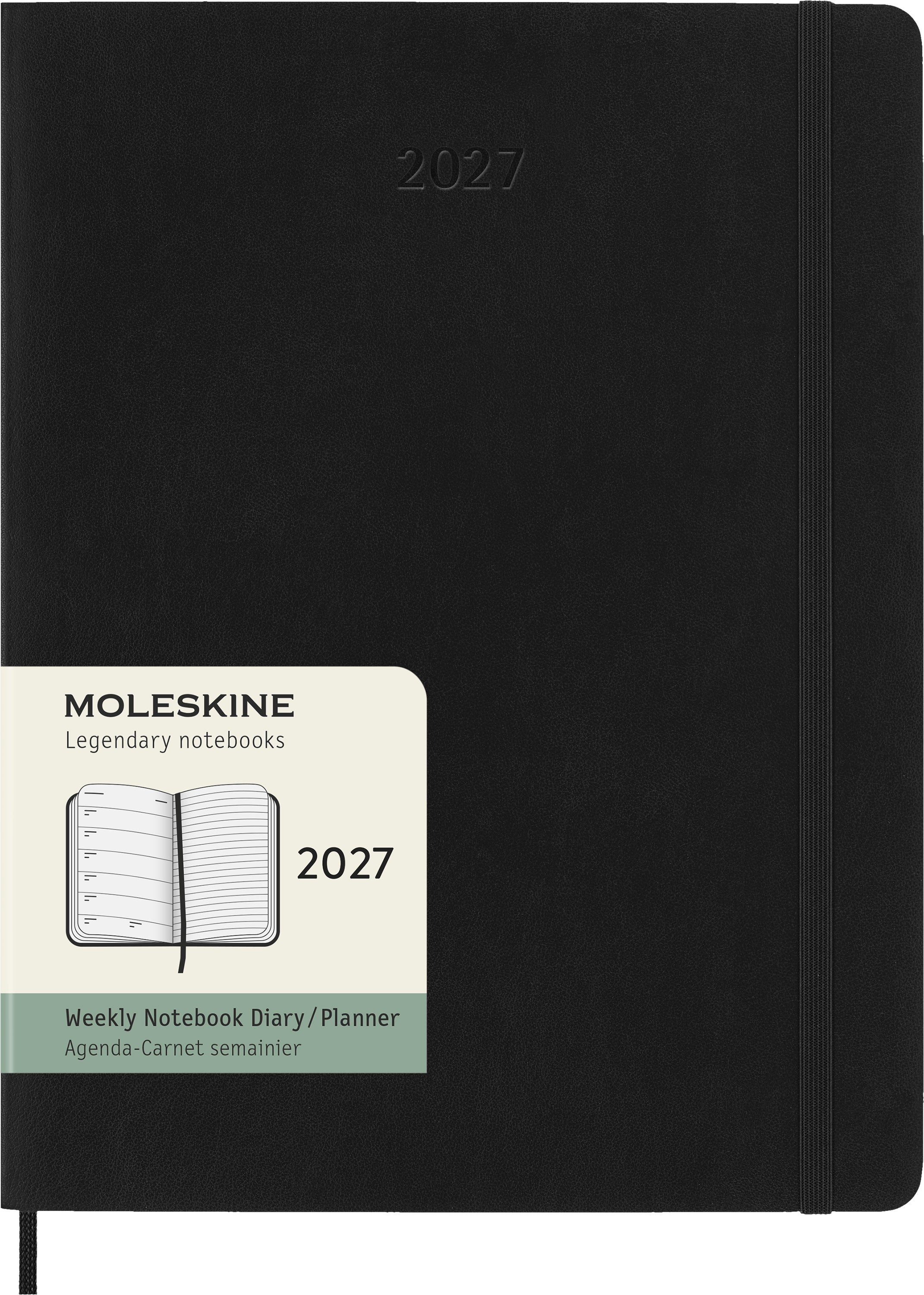Moleskine 2027 Soft XL Uke Notat Sort