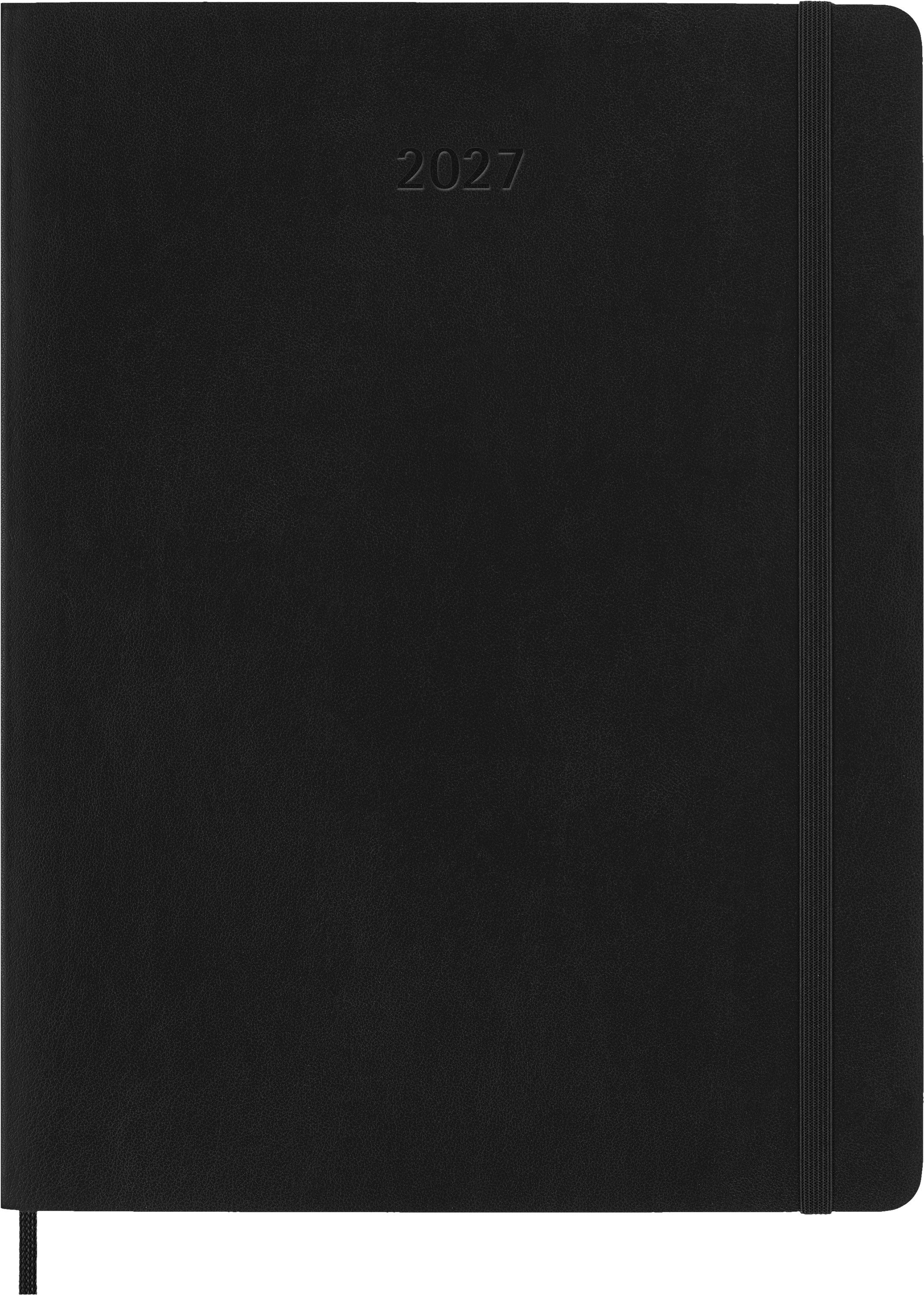 Moleskine 2027 Soft XL Uke Notat Sort