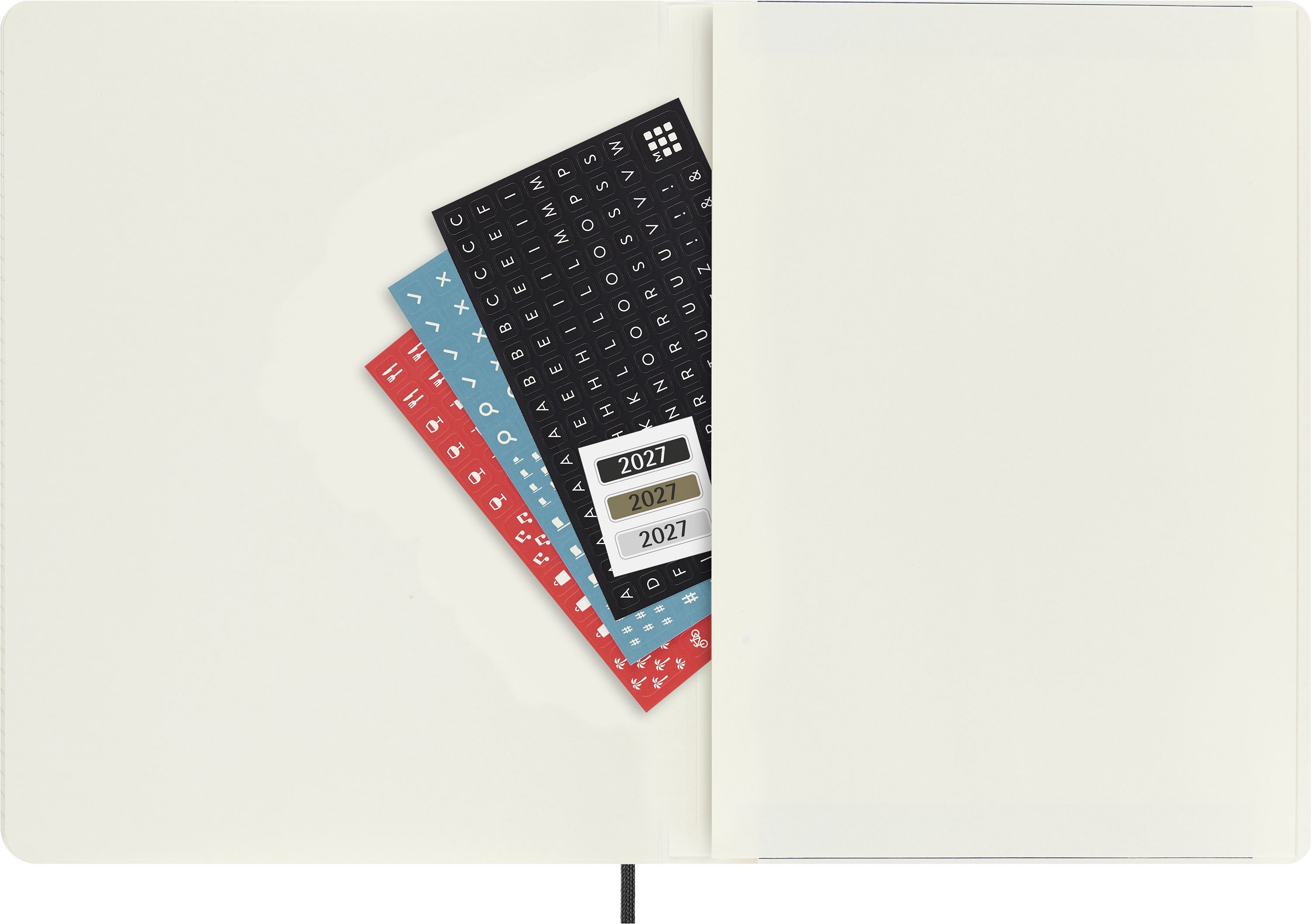 Moleskine 2027 Soft XL Uke Notat Sort