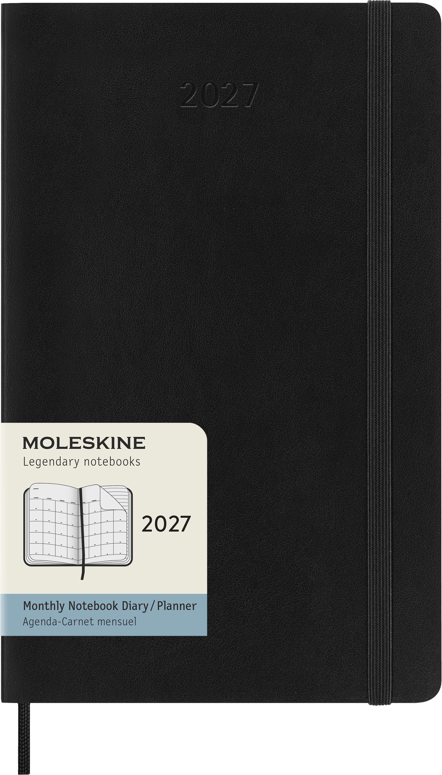 Moleskine 2027 Soft L Måned Notat Sort