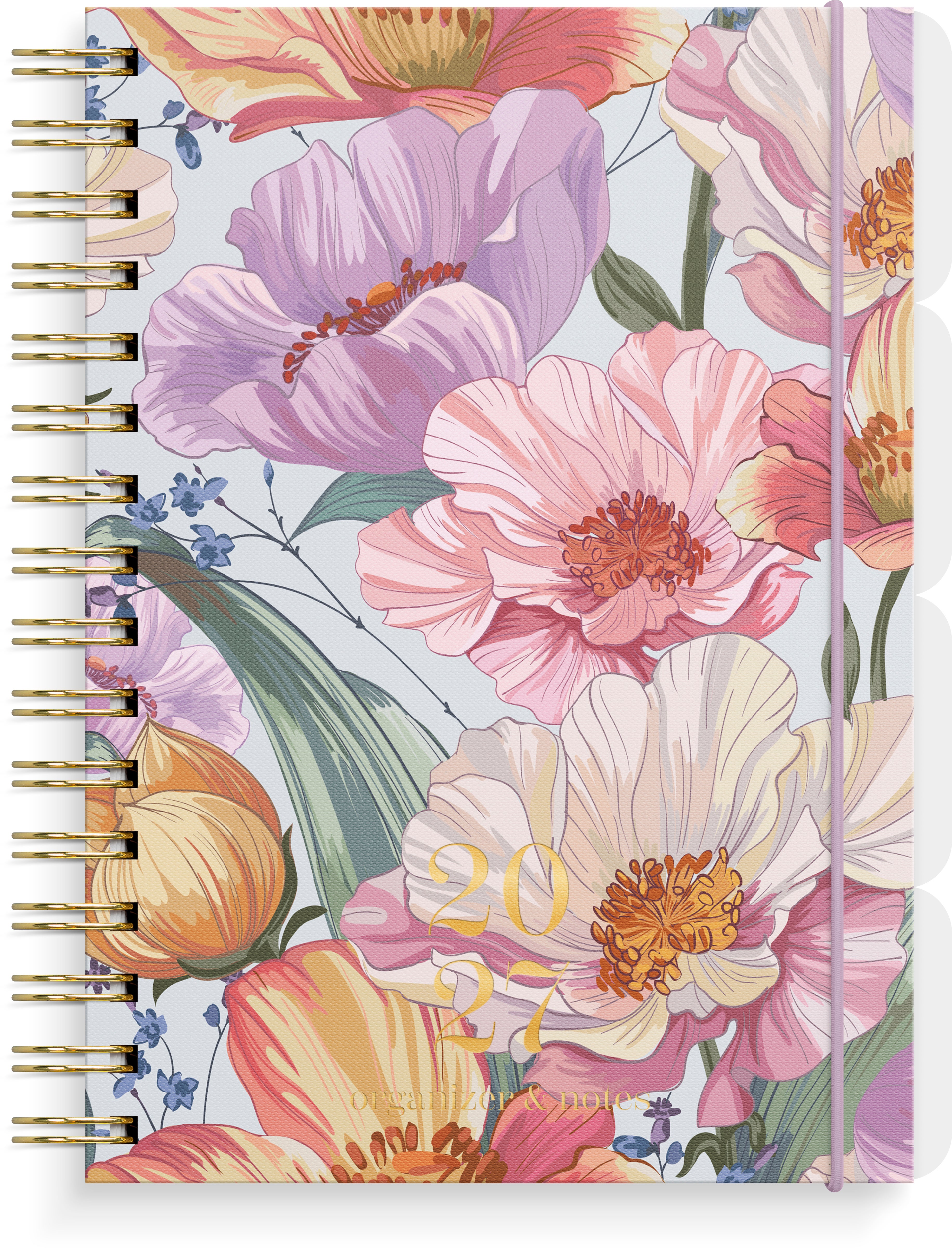Organizer og Notes Grieg A5 2027 Flower