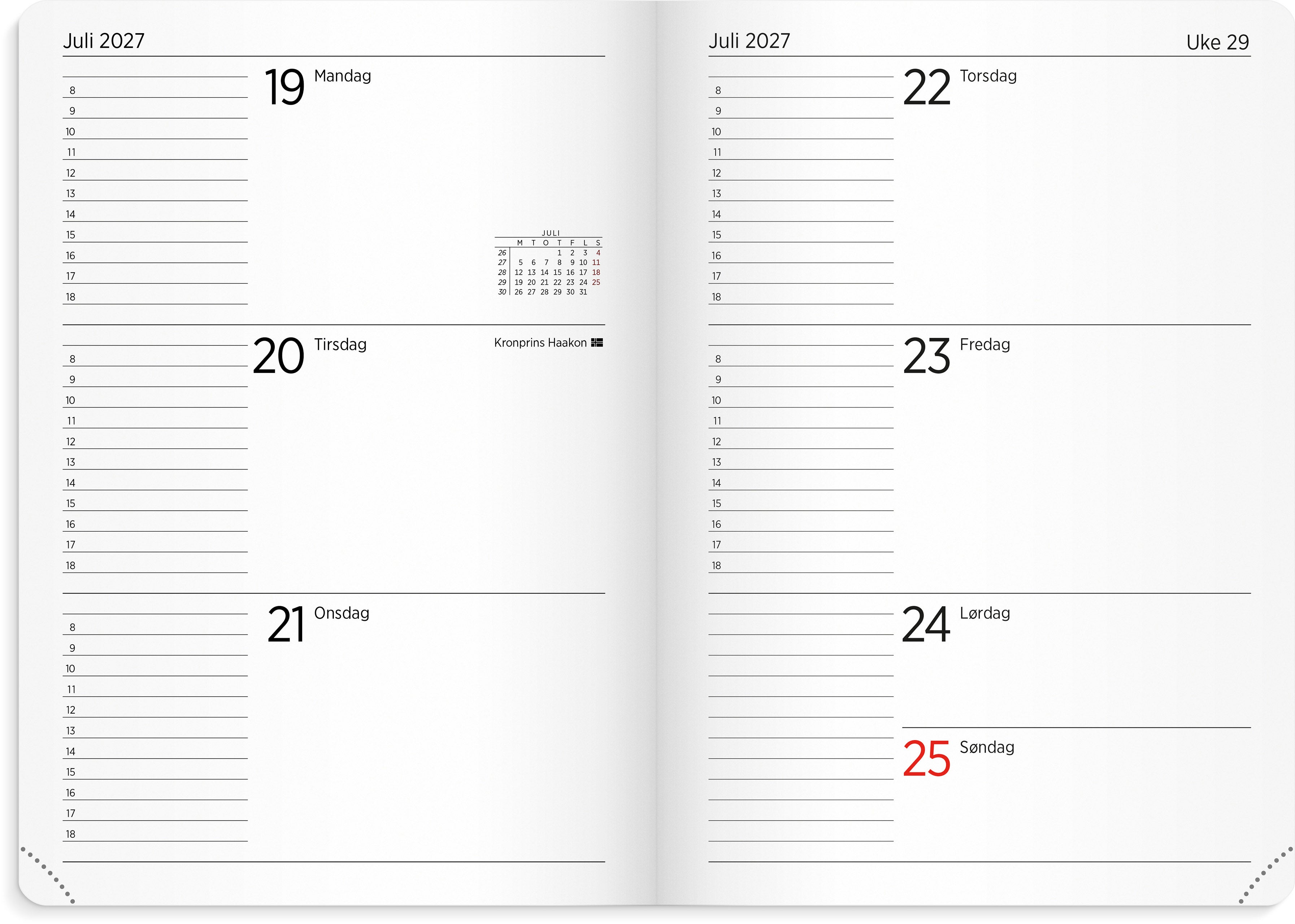 Ukekalender Grieg Leo A5 Lite 27 brun
