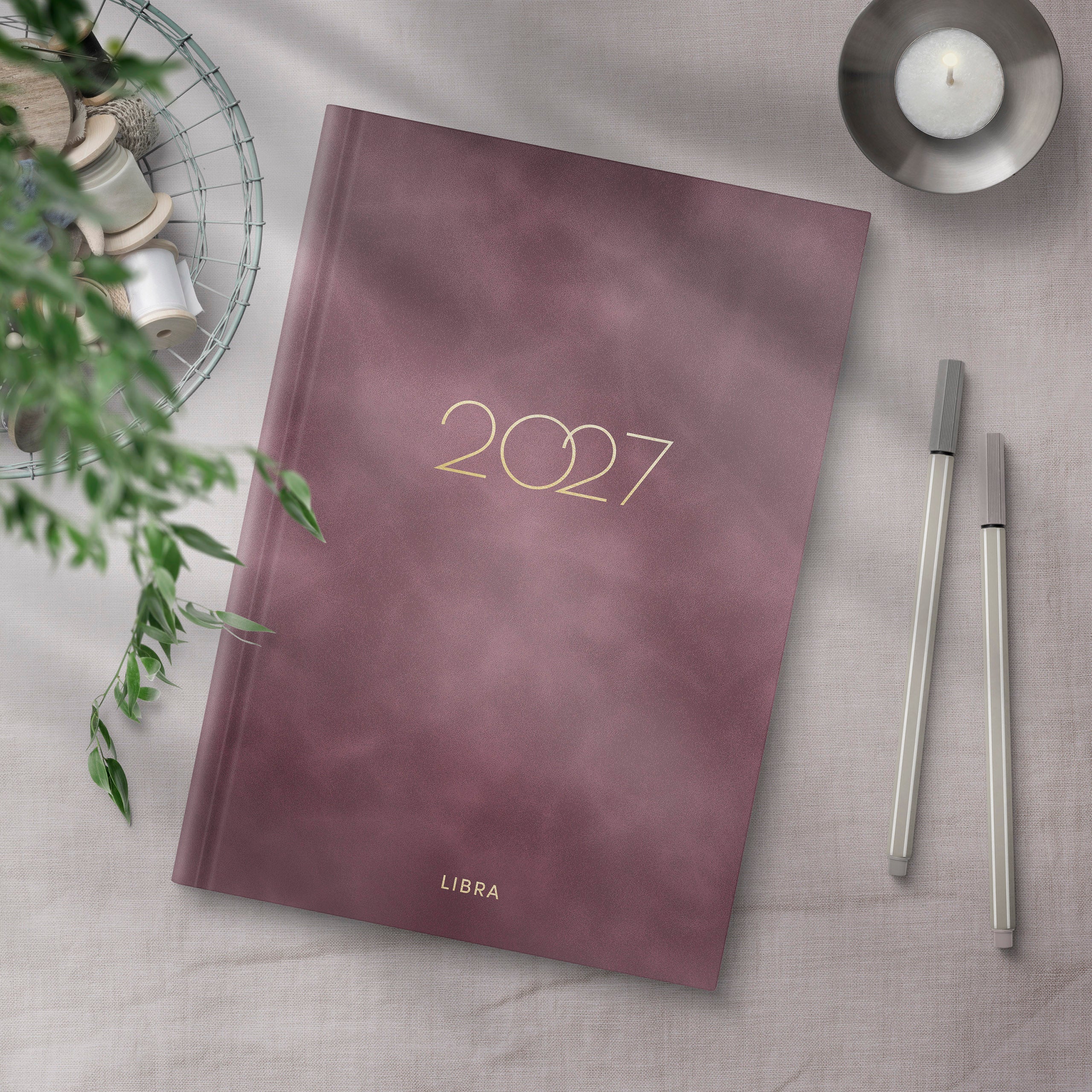 Dagbok Grieg Libra Colore 2027 burgunder