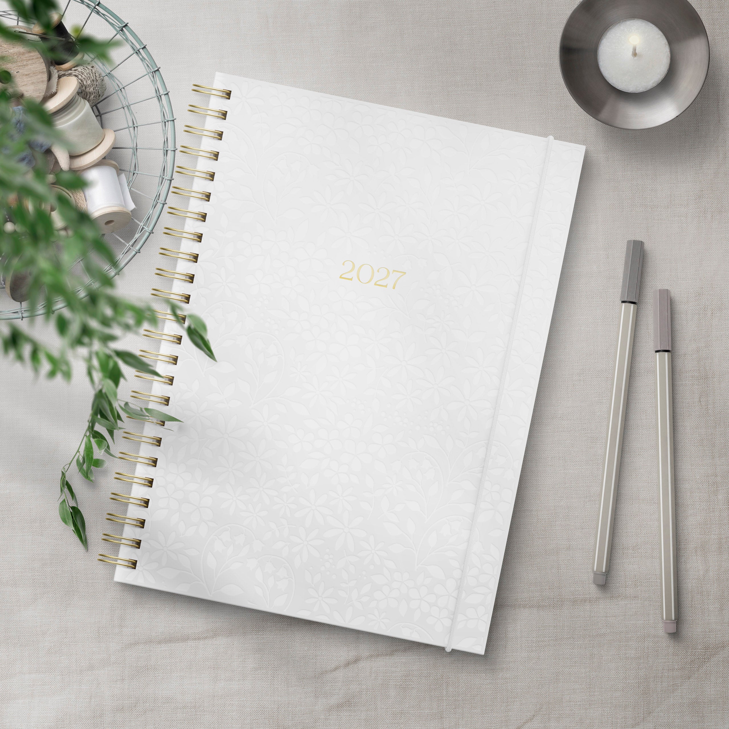 Ukekalender Grieg Multi A5 2027 hvit