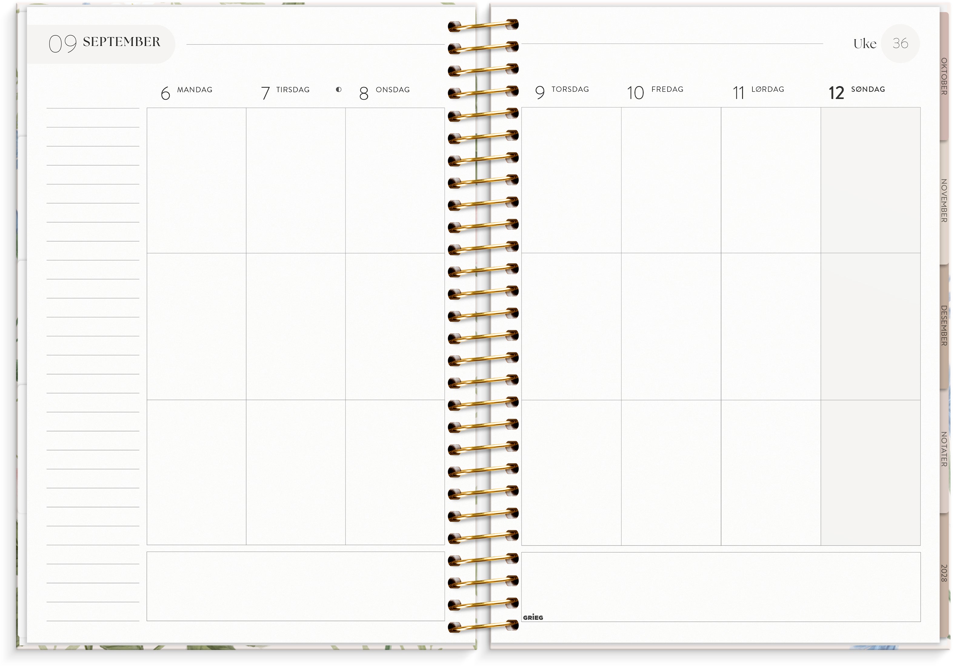 Kalender Life Organizer 2027 C5 Blomster