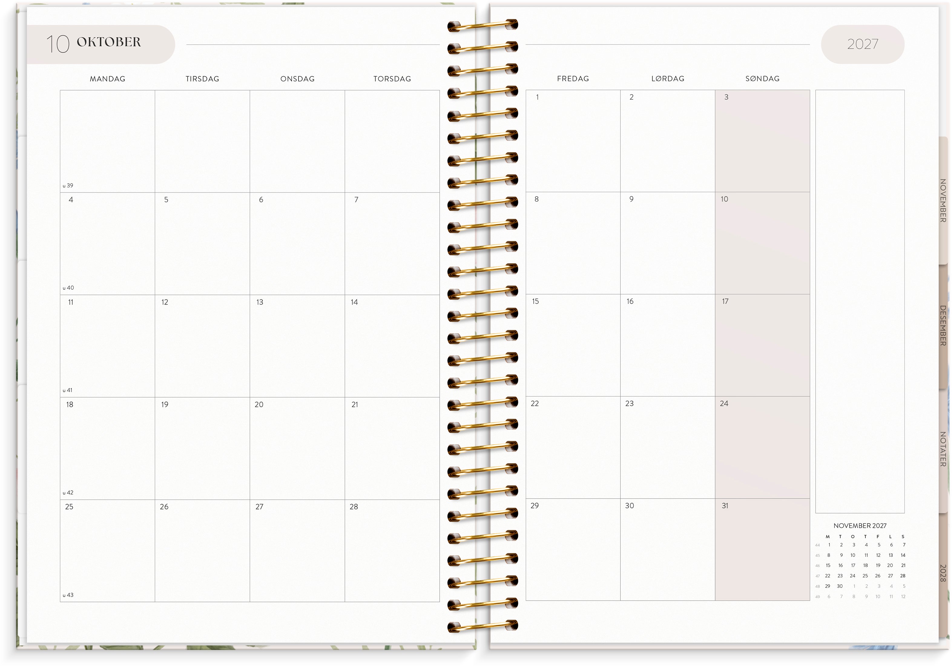 Kalender Life Organizer 2027 C5 Blomster