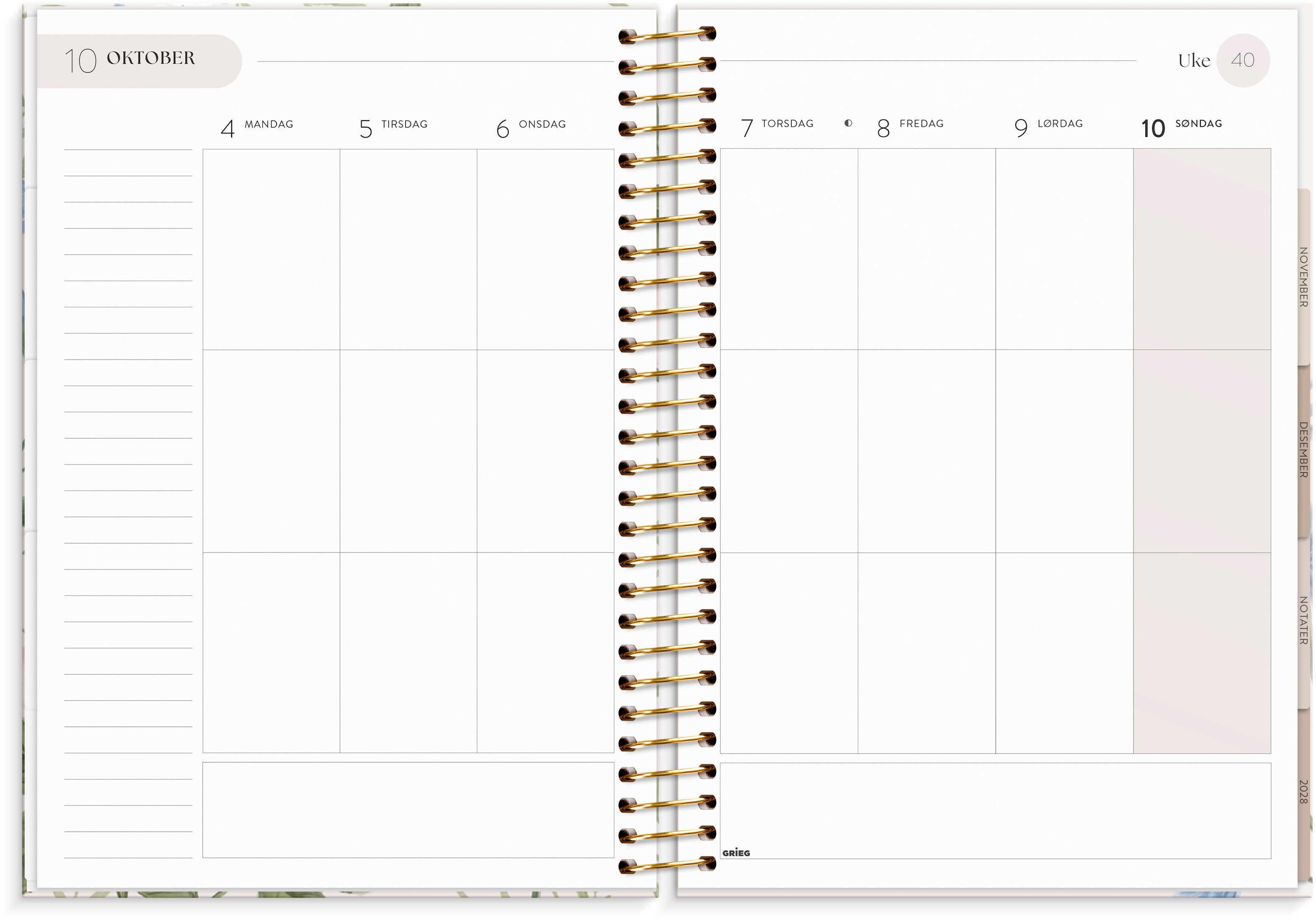 Kalender Life Organizer 2027 C5 Blomster