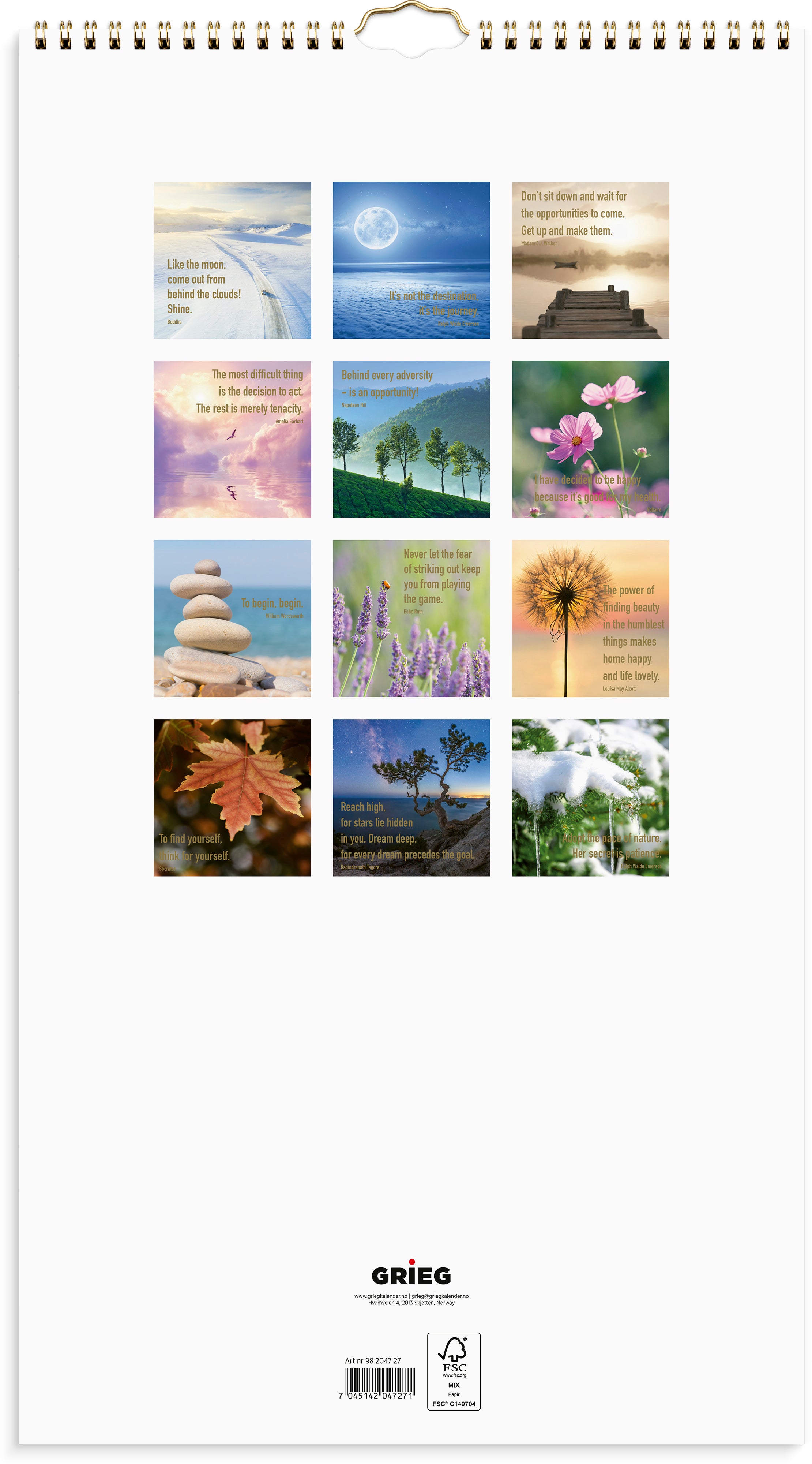 Veggkalender Grieg 2027 DreamDo