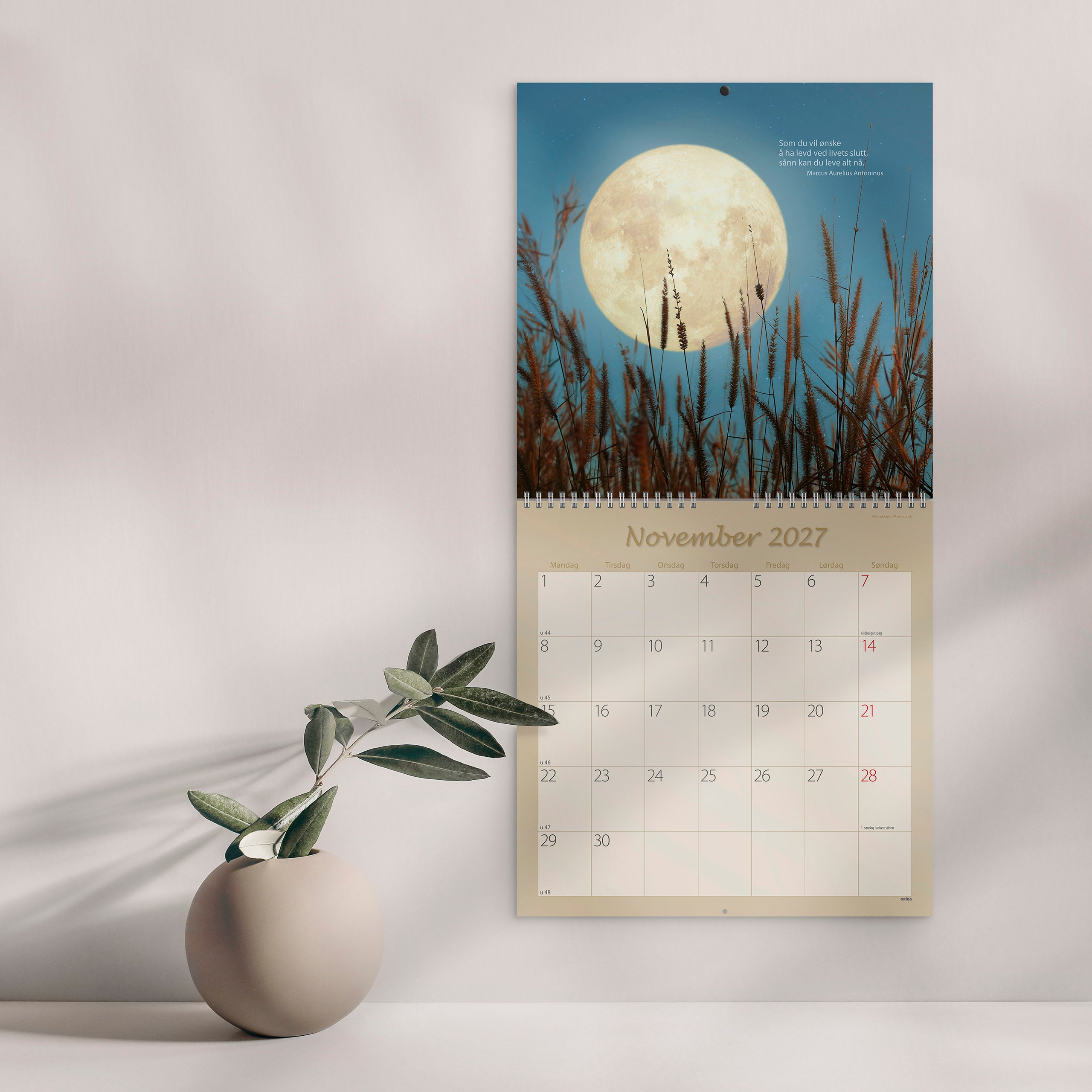 Billedkalender Grieg 2027 Carpe Diem