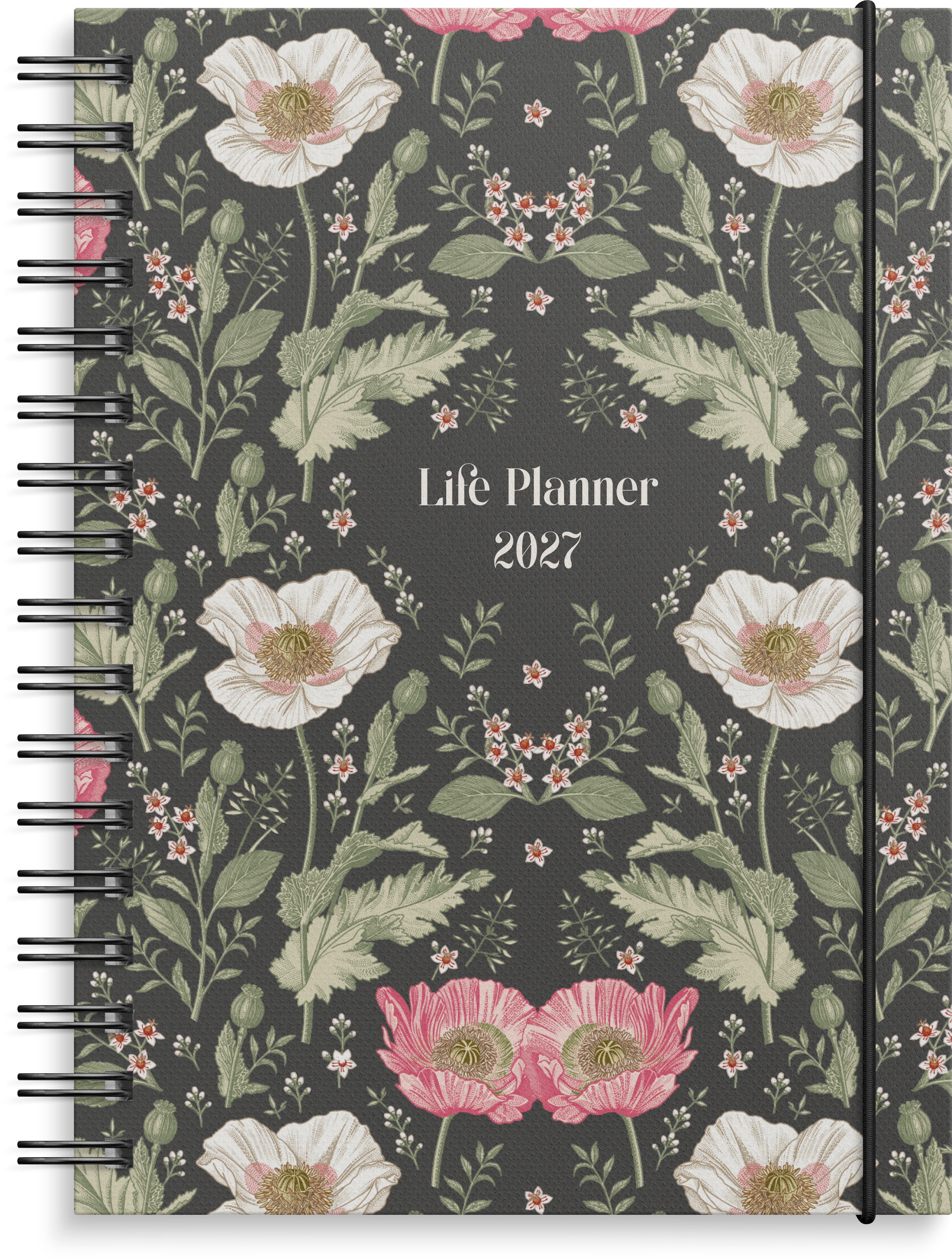 Ukekalender Life Planner 2027 Floral A6
