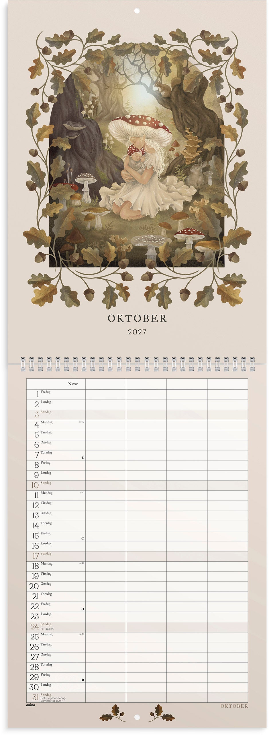 Familiekalender Grieg 2027 Eventyrskog