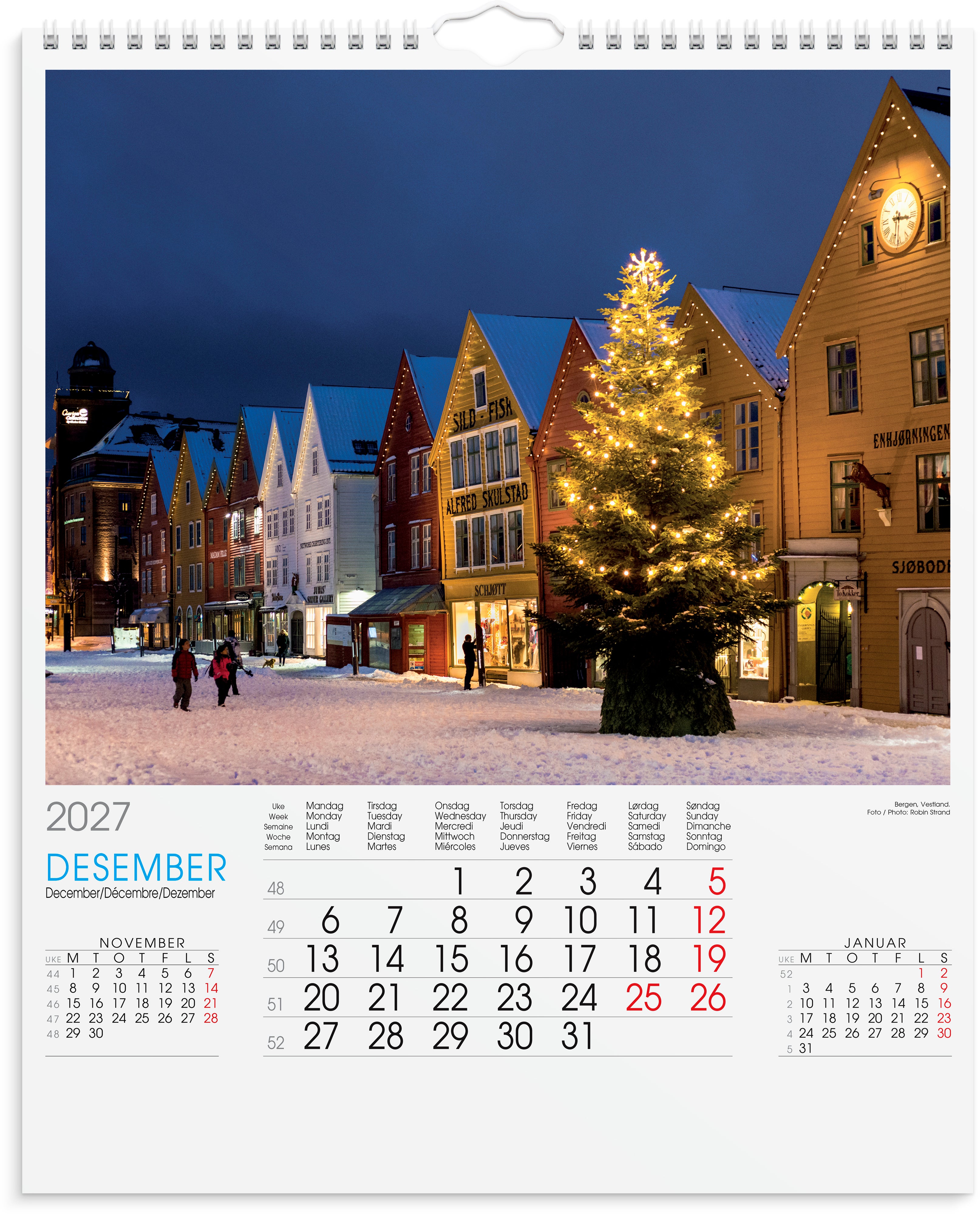Billedkalender Grieg 2027 Norge