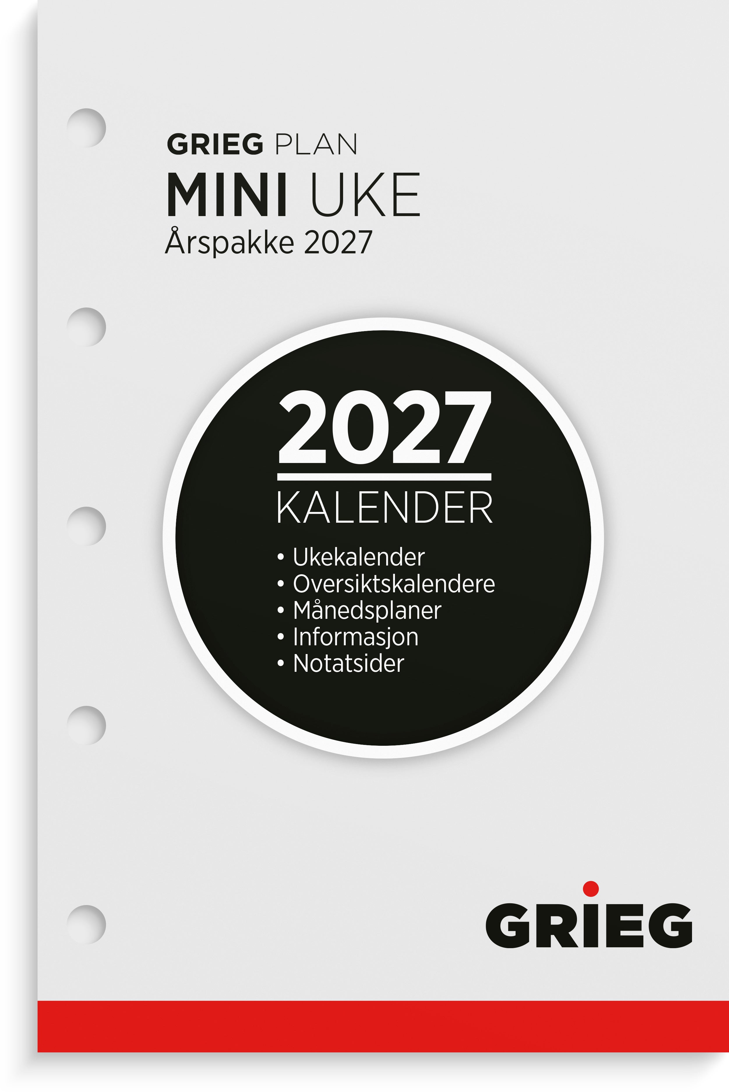 Årspakke Grieg Mini 2027 uke