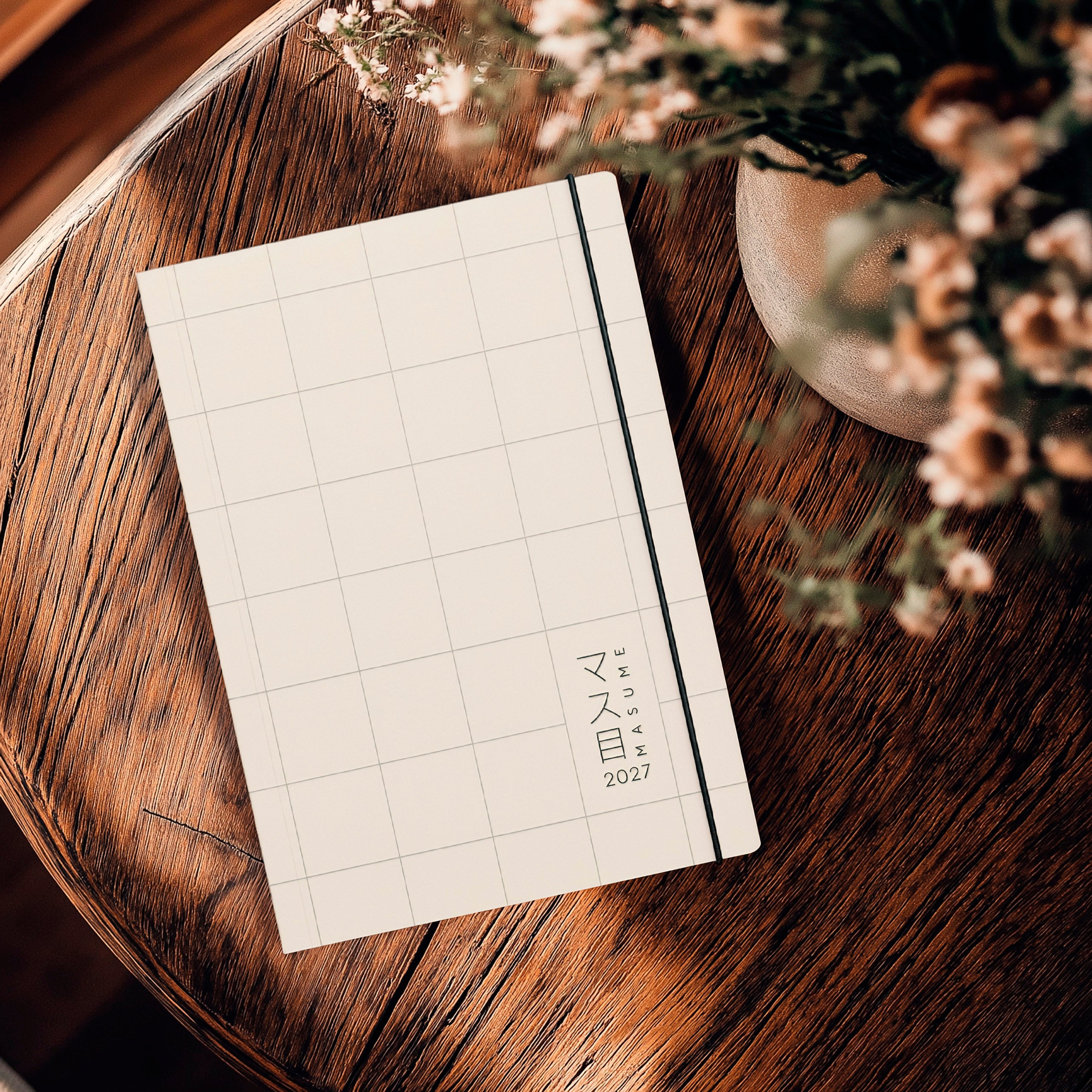 Ukekalender Masume A5 ruter 2027 engelsk
