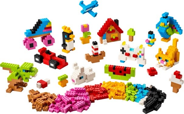 Lego Kreativitetssett med fargerike klosser 11045