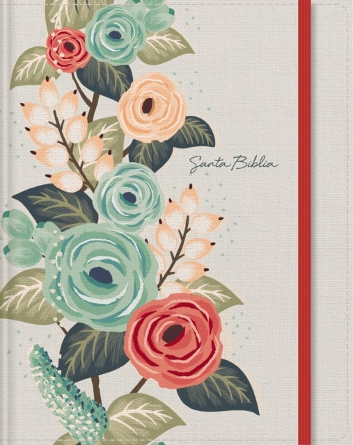 RVR60, Santa Biblia, Edicion para notas, Tapa dura/tela, Floral, Cierre elastico, Palabras de Jesus en rojo, Comfort Print - Reflexiona, escribe o crea arte junto a tus versiculos favoritos
