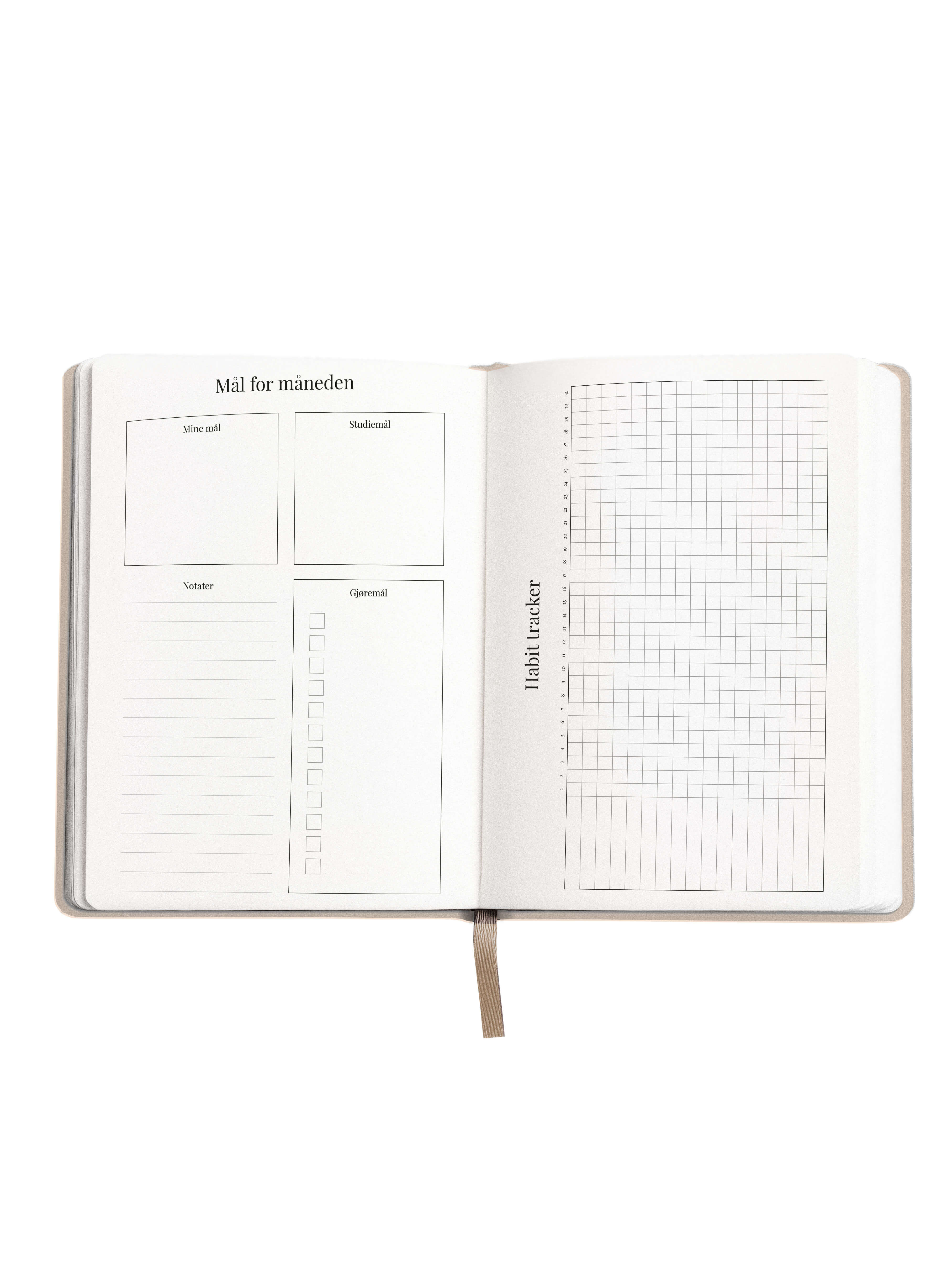 Studieplanlegger 25/26 Aveluna A5 Beige