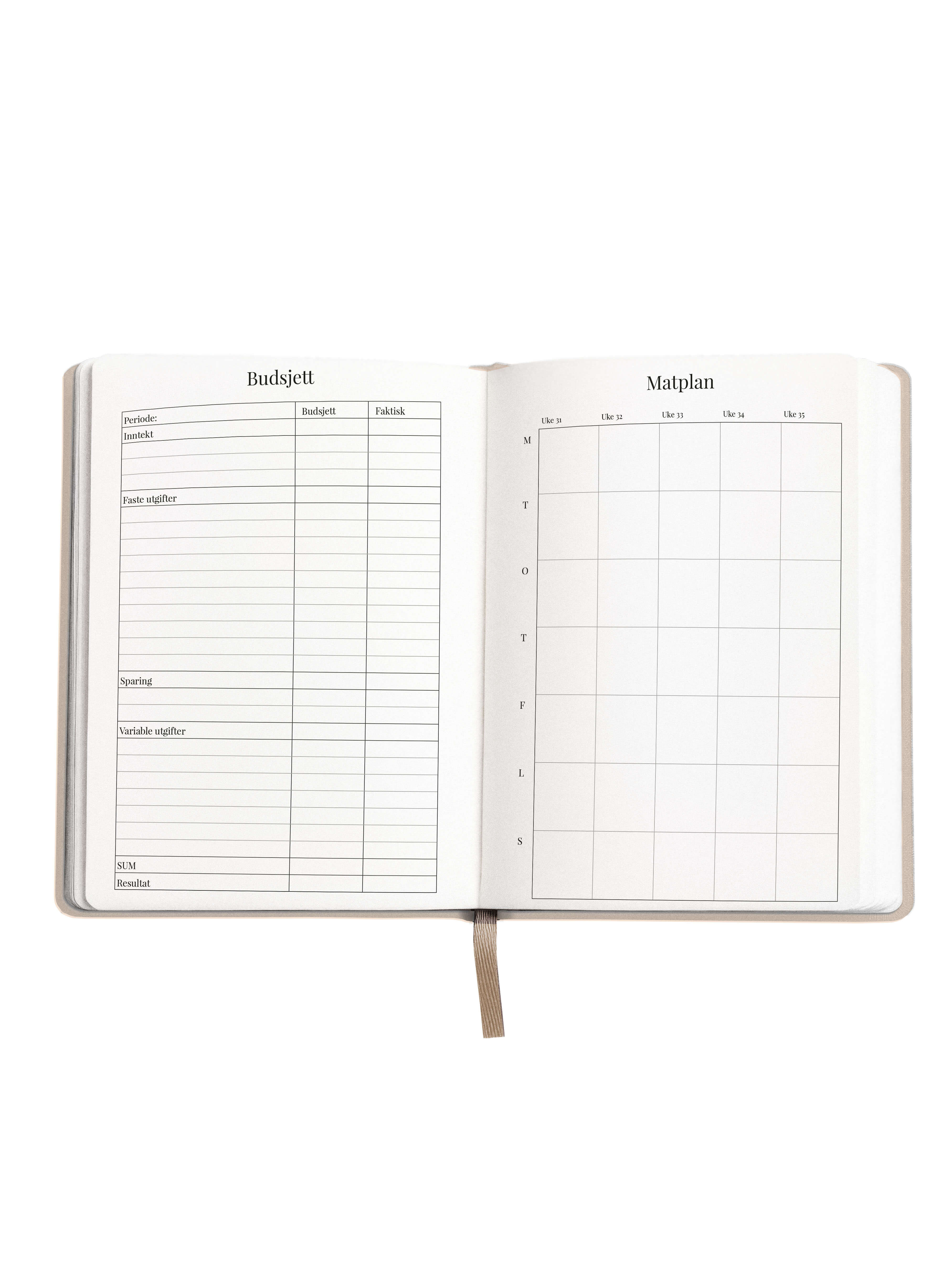 Studieplanlegger 25/26 Aveluna A5 Beige