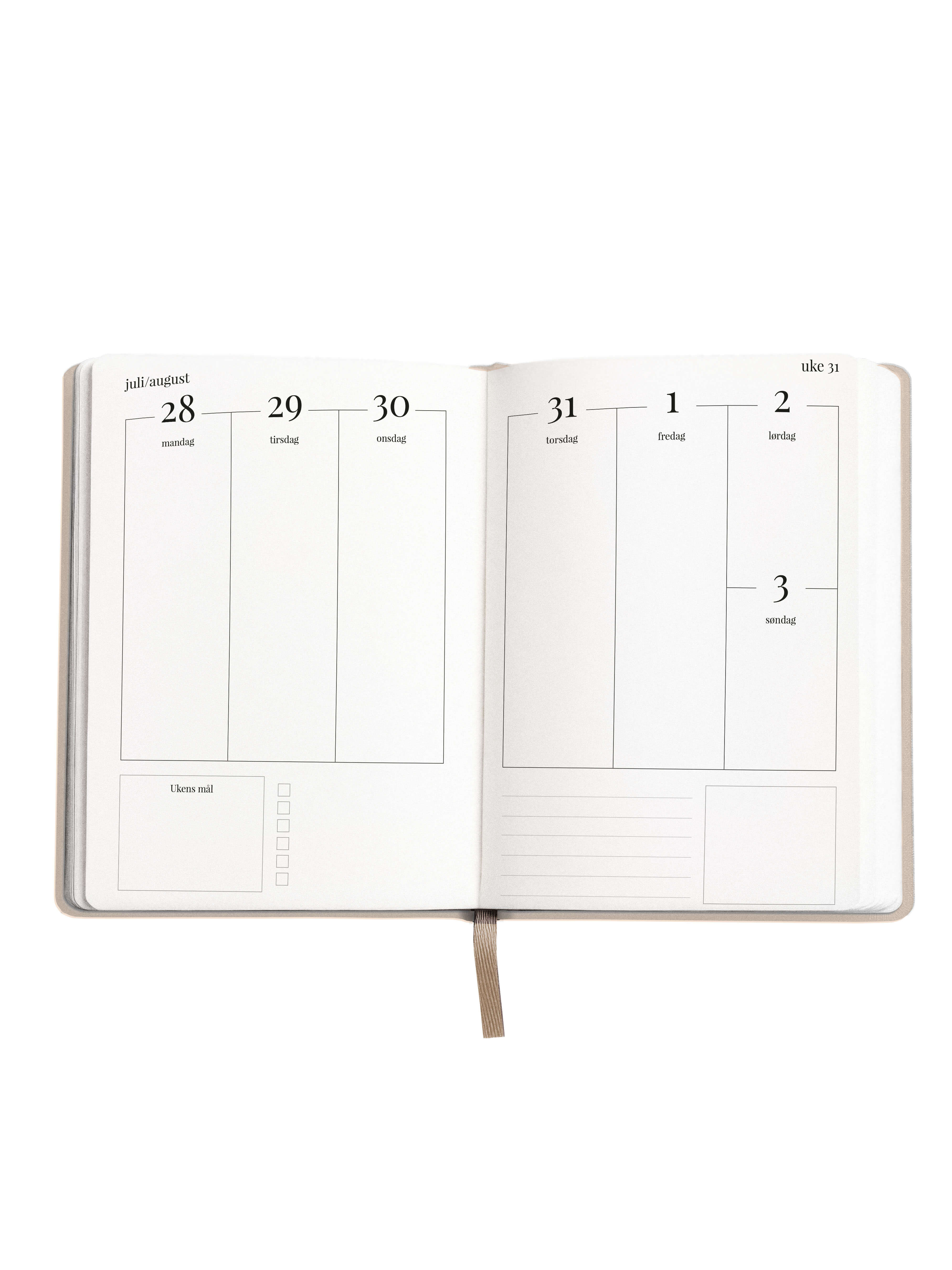Studieplanlegger 25/26 Aveluna A5 Beige