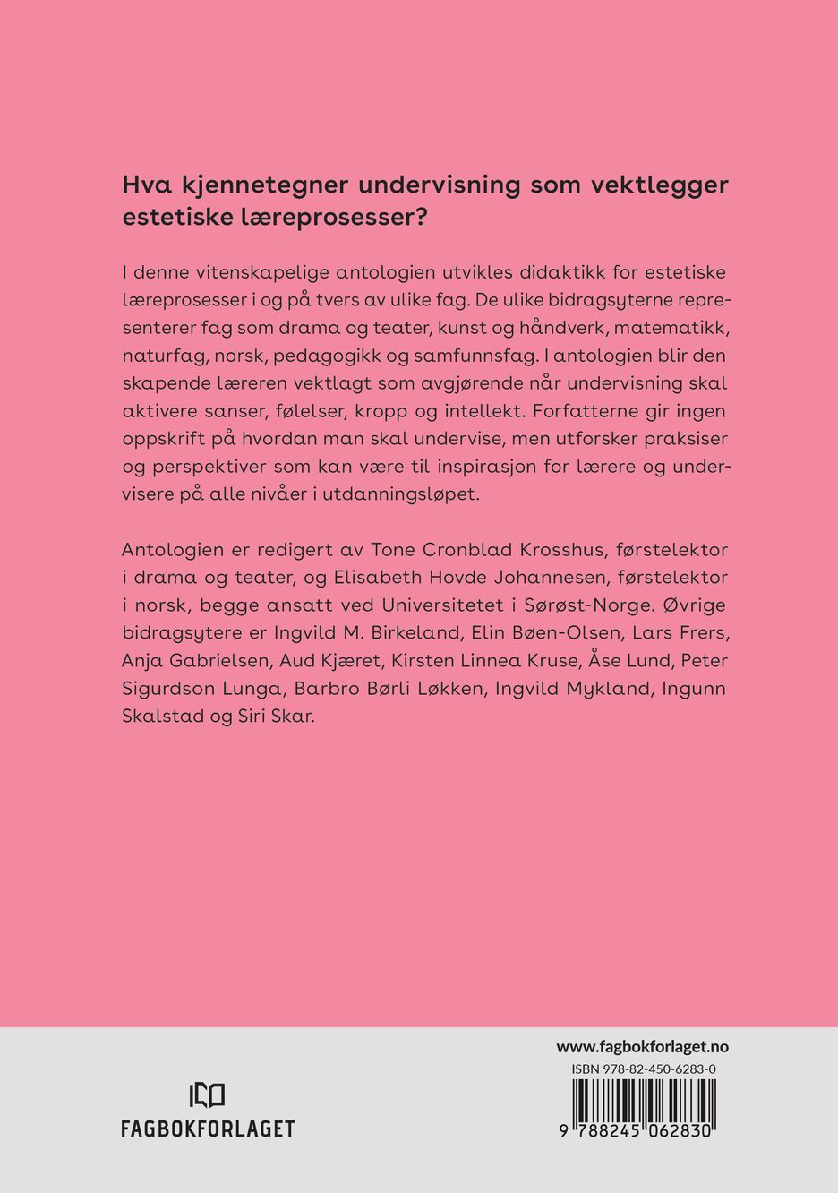 Didaktikk for estetiske læreprosesser