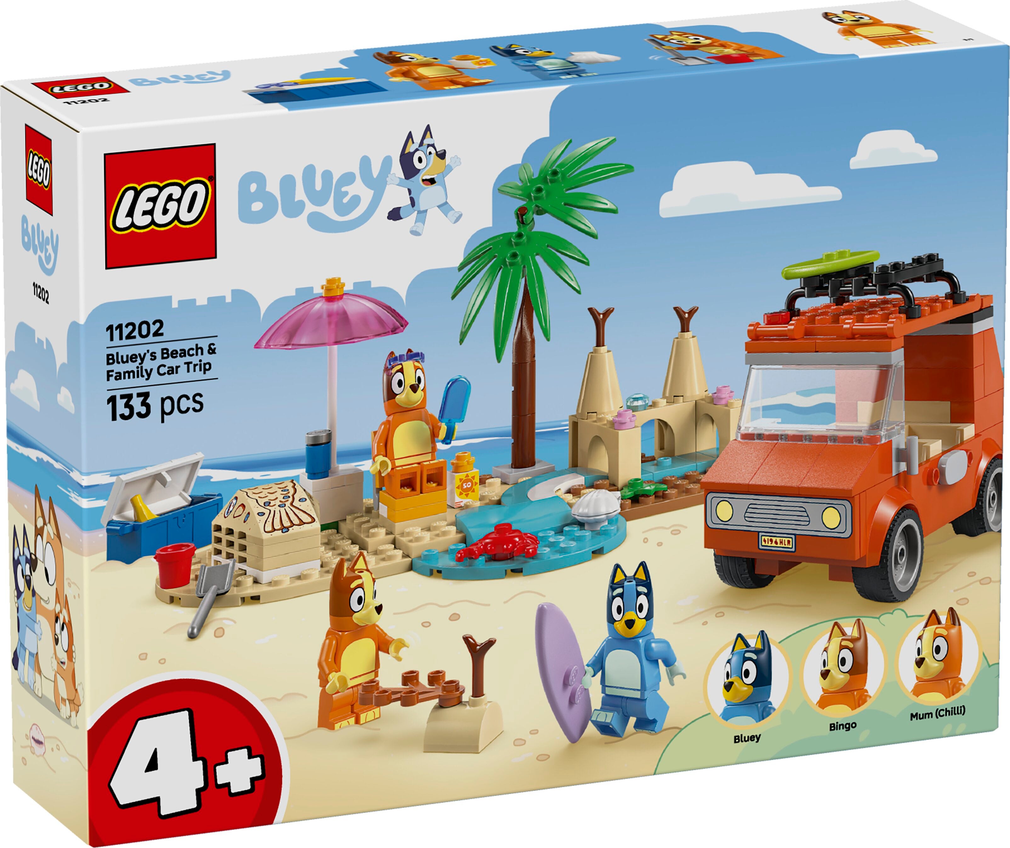 Lego Bluey og familiens biltur til stranden 11202