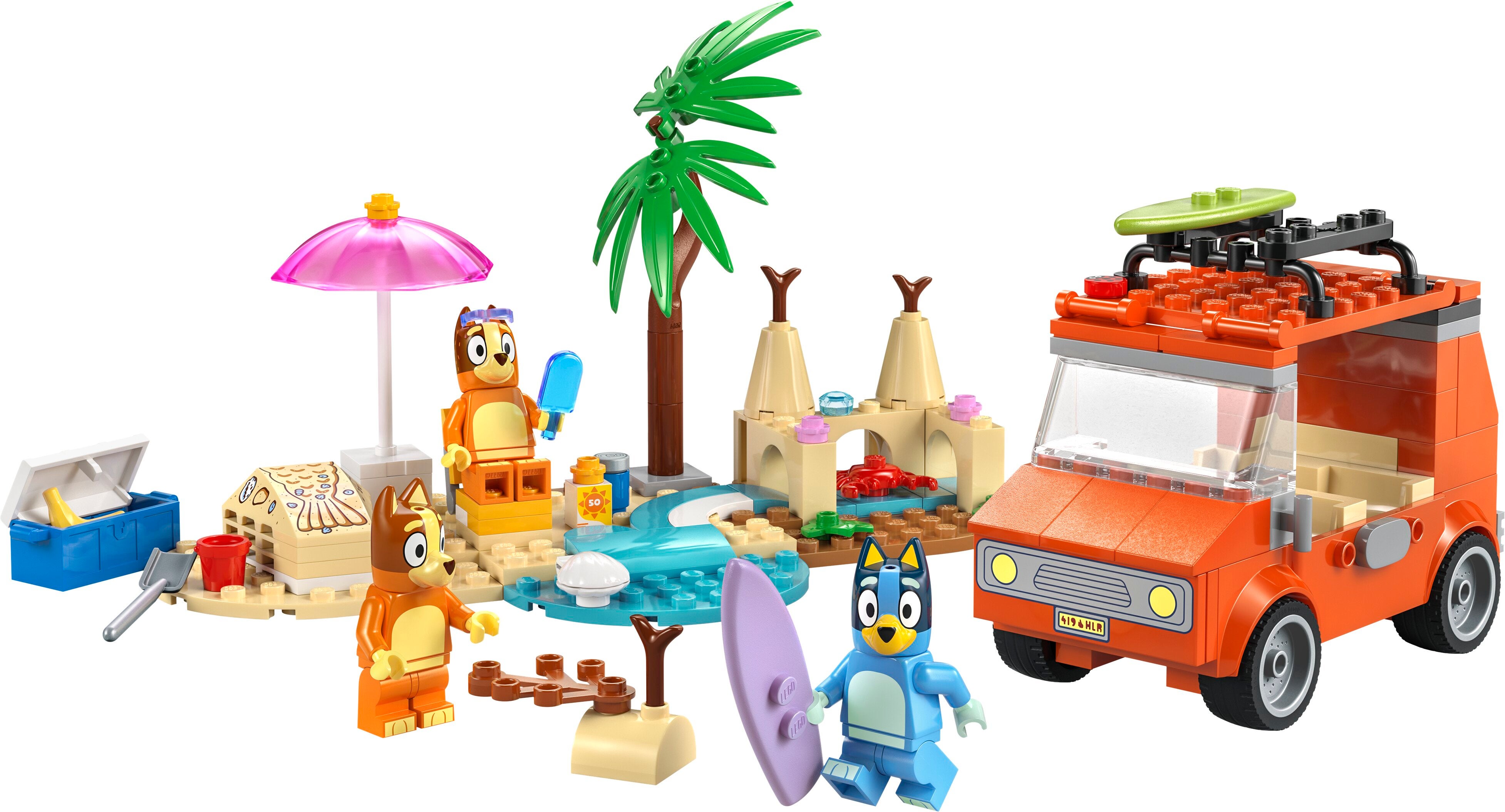 Lego Bluey og familiens biltur til stranden 11202