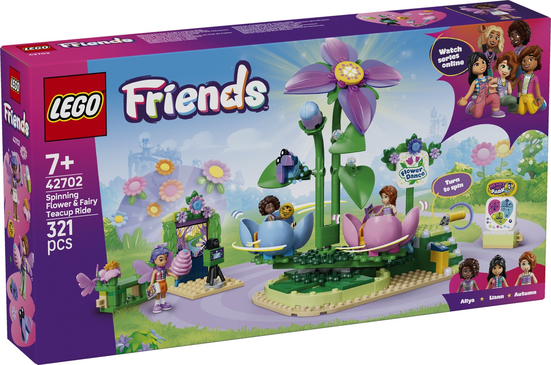 Lego Snurrende tekoppkarusell med blomstertema 42702