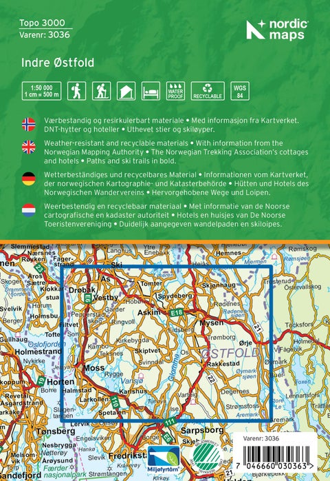 Indre Østfold 1:50 000