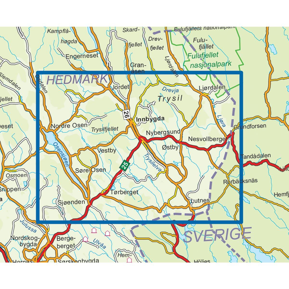 Trysil Sør 1:50 000
