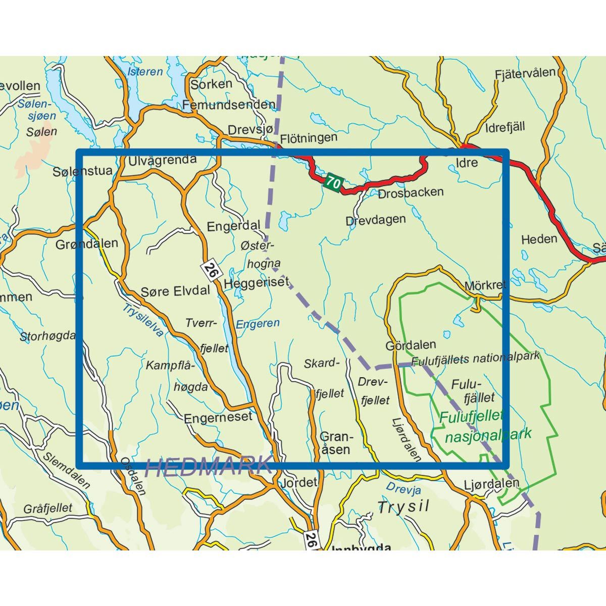 Trysil Nord 1:50 000