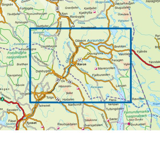 Røros 1:50 000