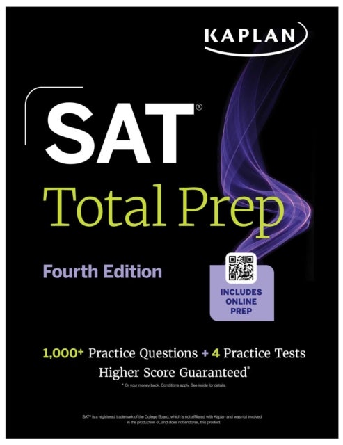SAT Total Prep, Fourth Edition: Includes 4 Full Length Practice Tests, 1,100+ Practice Questions + 1 Year Access to Online Quizzes and Video Lessons and Tutorials (Kaplan Test Prep)