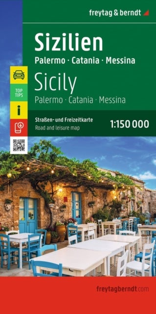 Sicily - Palermo, Catania, Messina - Road and Leisure Map