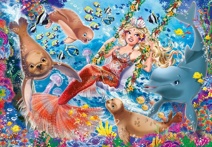 Puslespill 2X24 Havfrue Venner Ravensburger