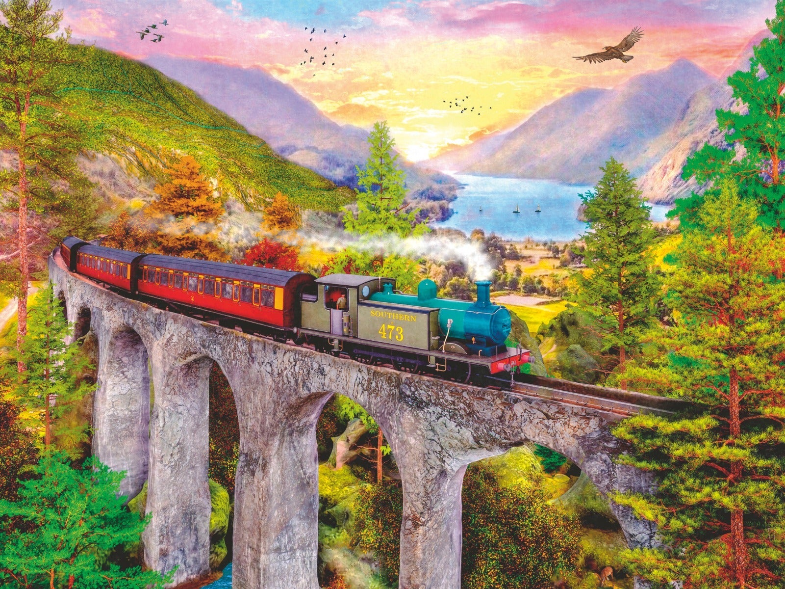 Puslespill 1500 Høst Viadukt Ravensburger