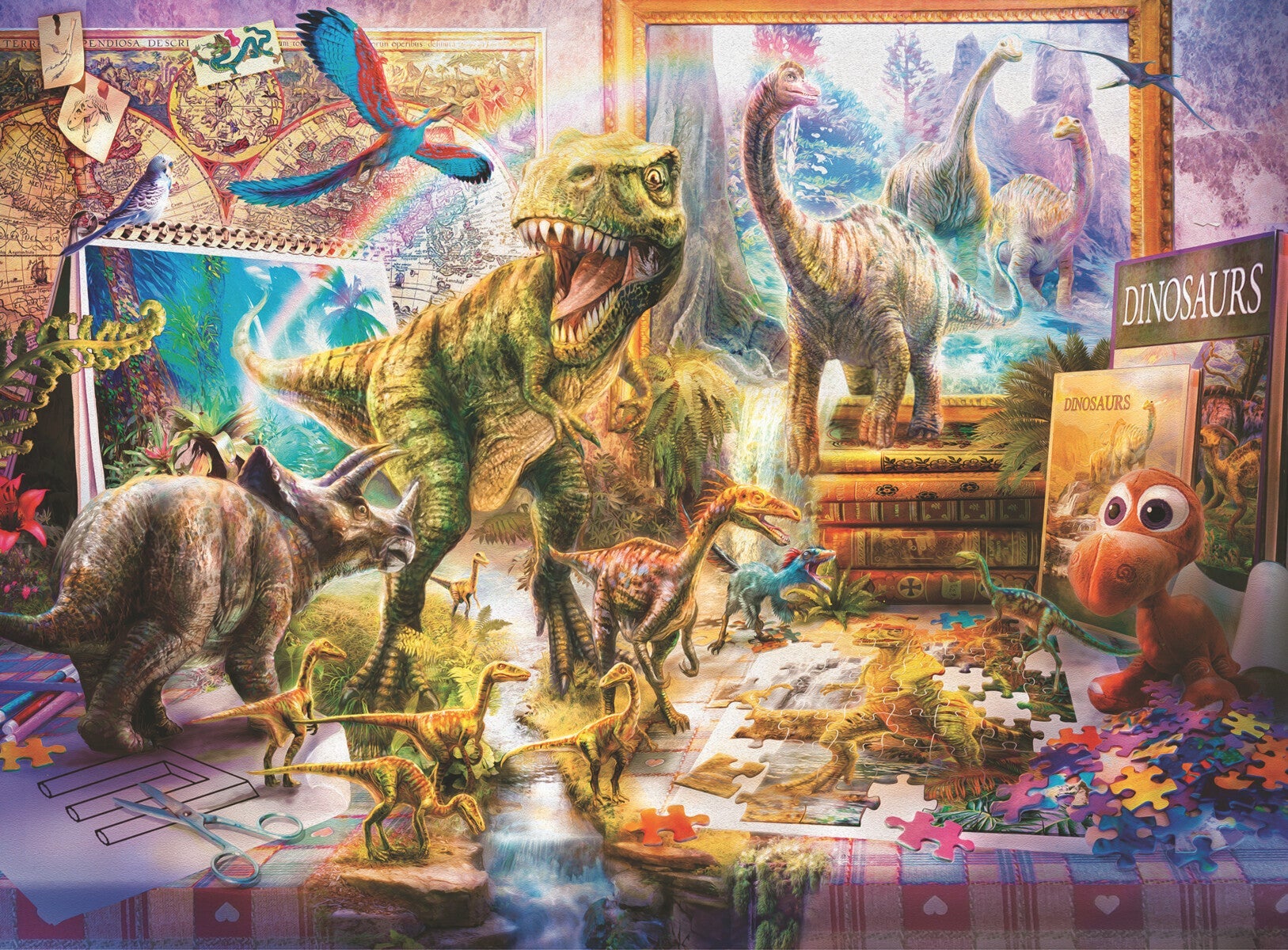 Puslespill 100 Dino-Leker Kommer Til Liv Ravensburger