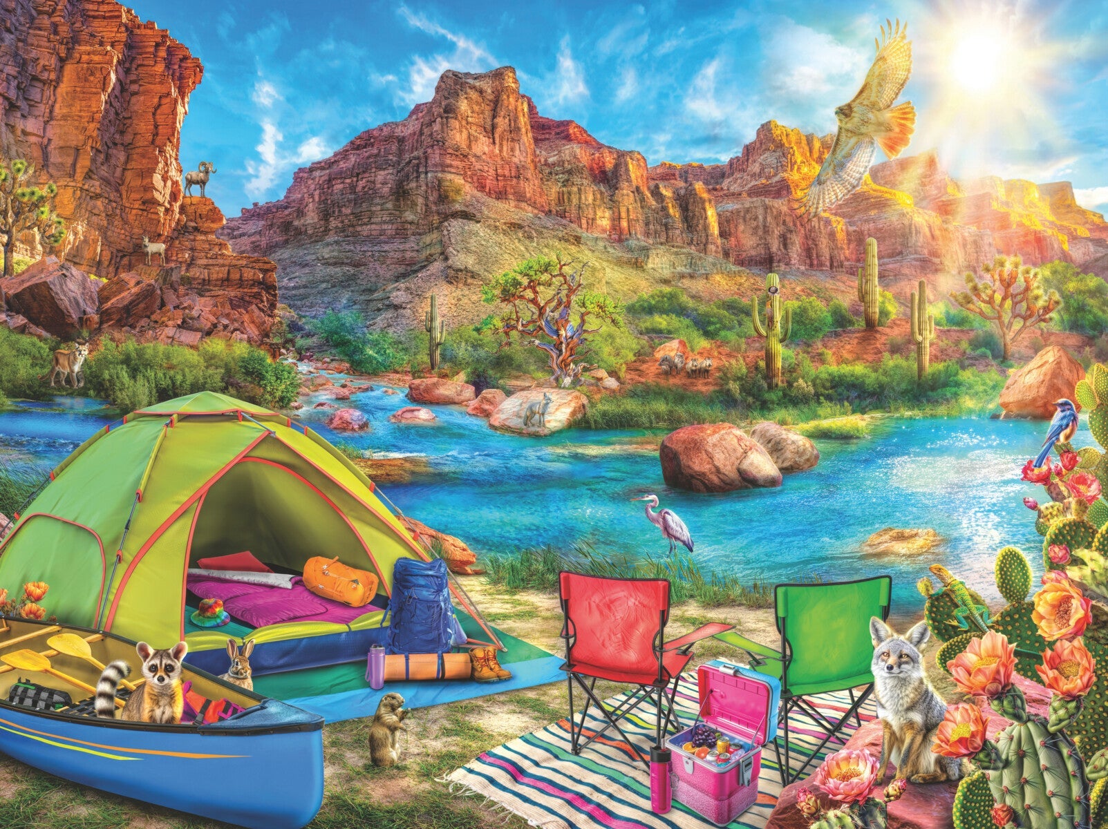 Puslespill 1500 Canyon Camping Ravensburger