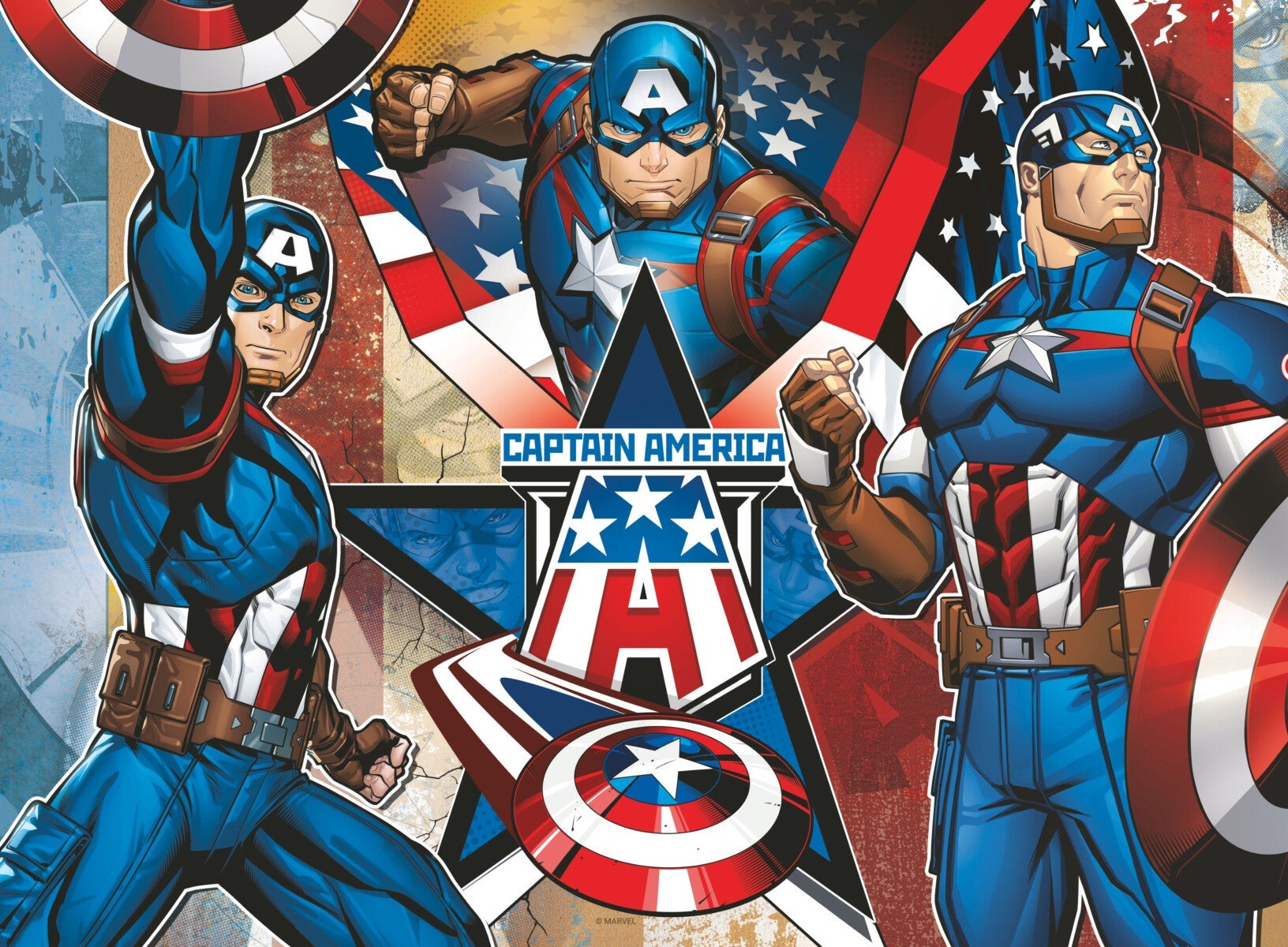 Puslespill 100 Marvel Captain America Ravensburger