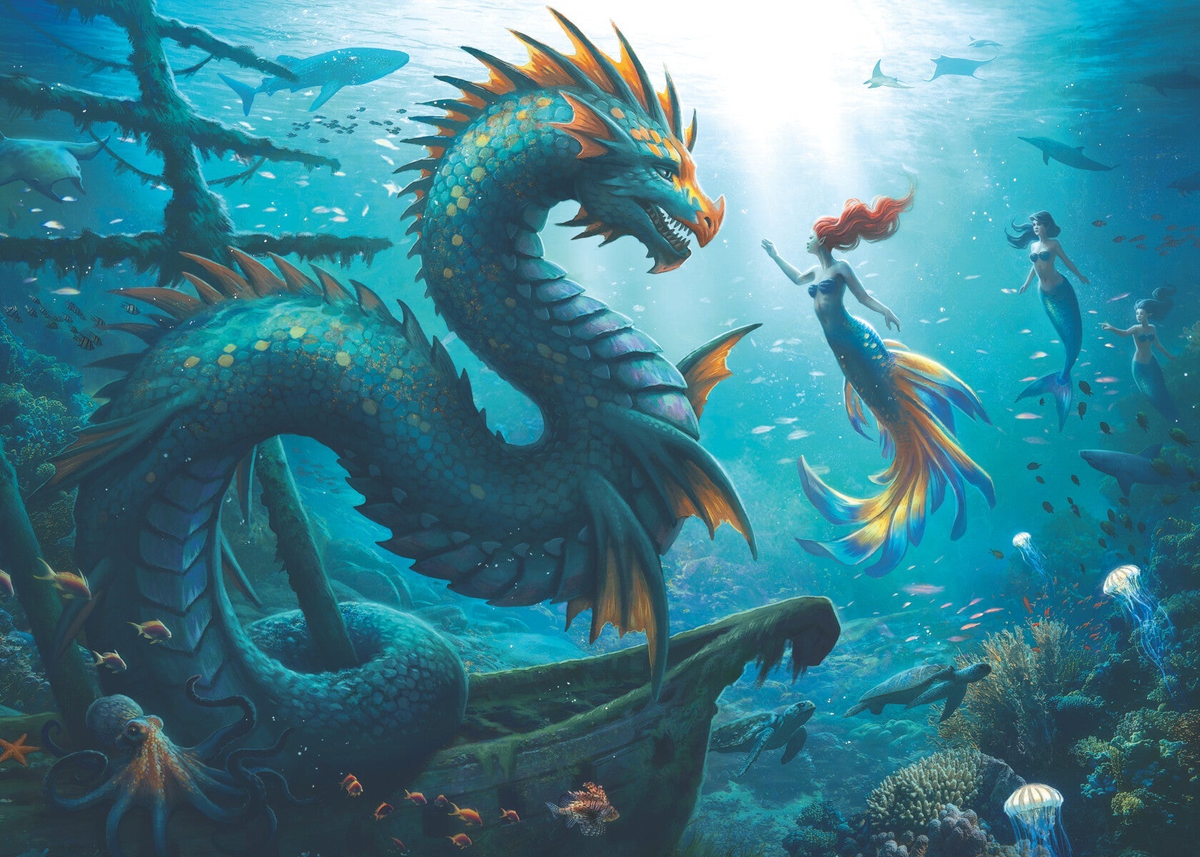 Puslespill 1000 Drage Og Havfrue Ravensburger