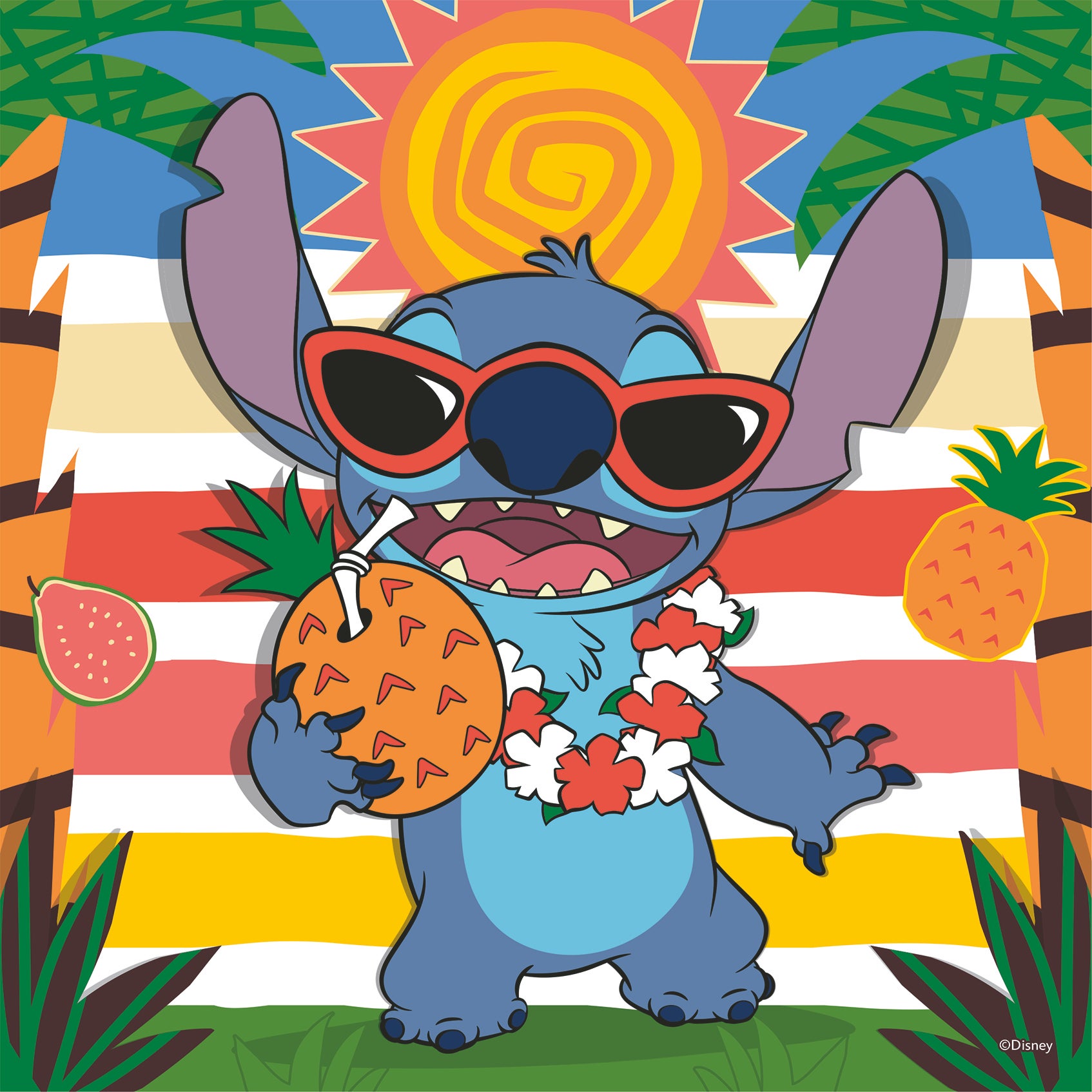 Puslespill 3x49 WD Stitch Aloha Ravensburger