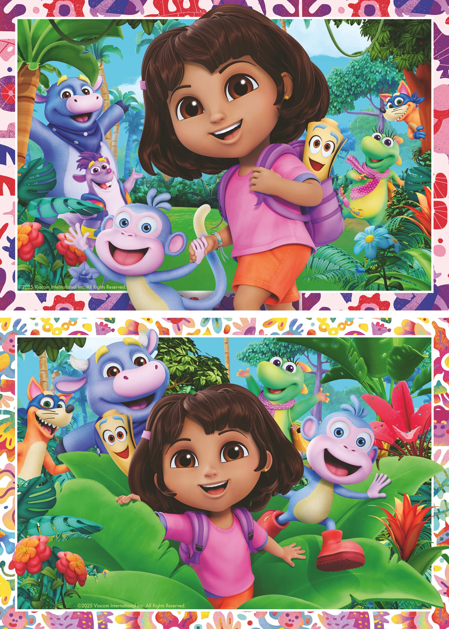 Puslespill 2x24 Dora Utforskeren Ravensburger