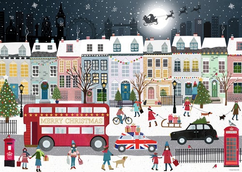 Puslespill 1000 Londons Julestemning Ravensburger